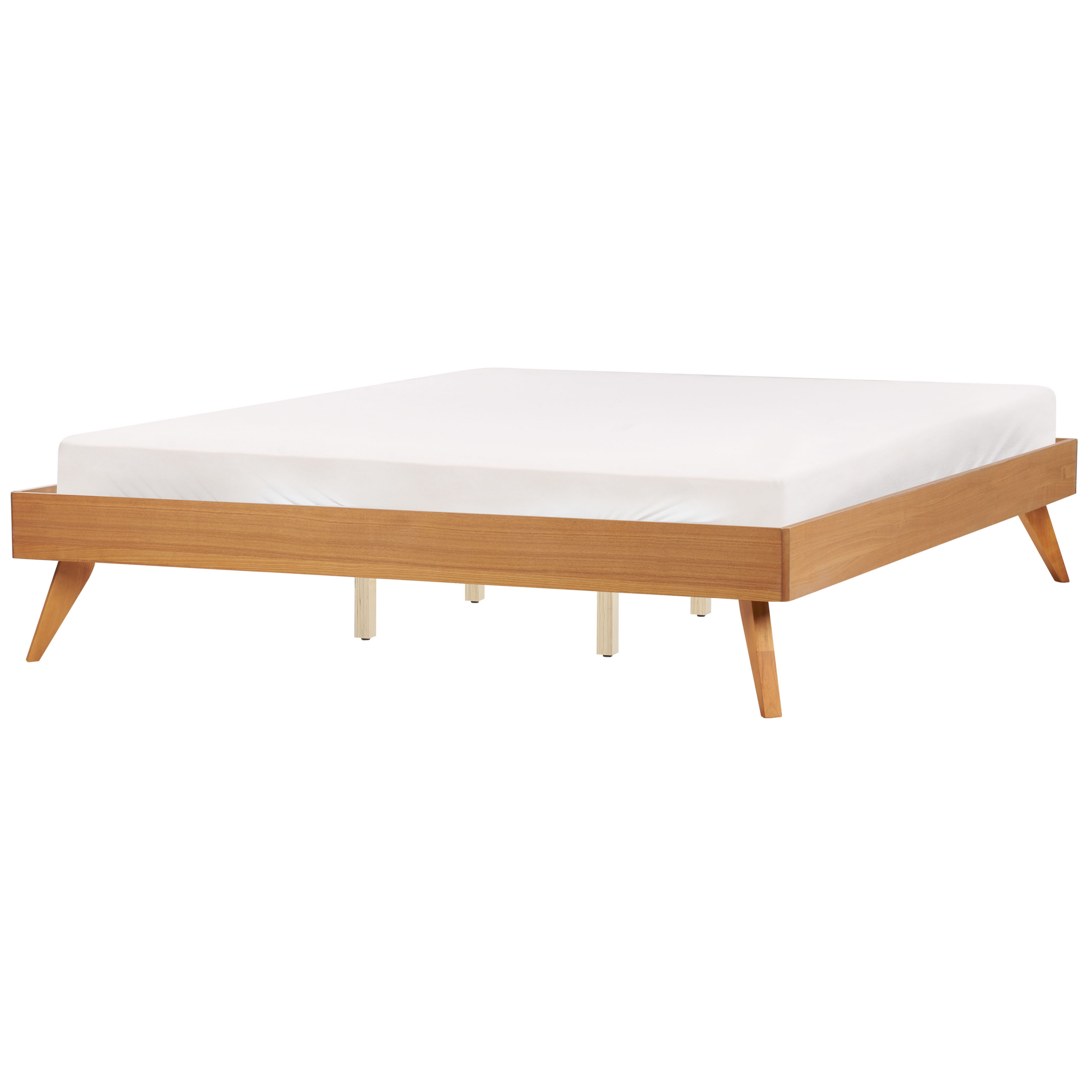 Bed hout lichthout 180 x 200 cm BERRIC