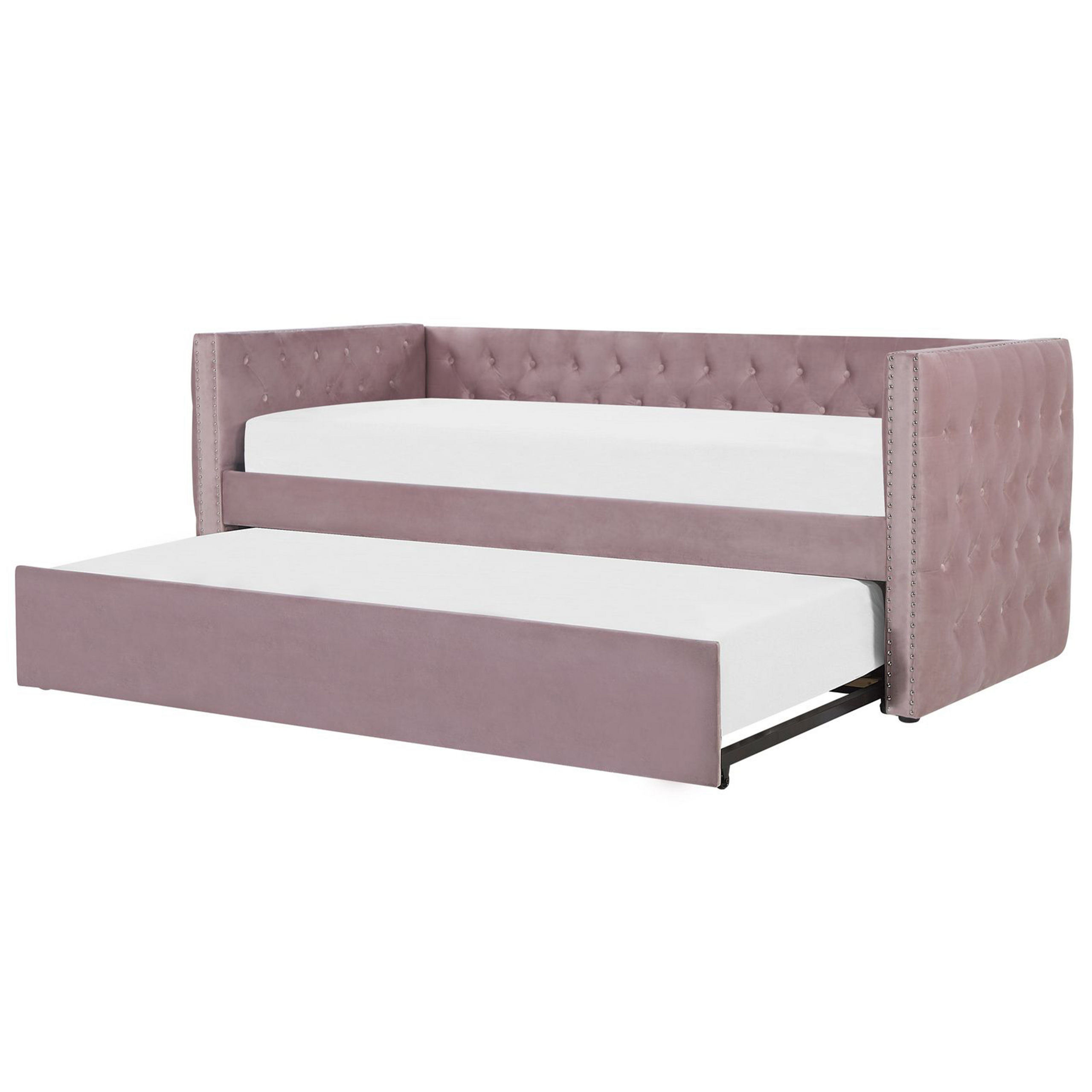 Bedbank fluweel roze 90 x 200 GASSIN