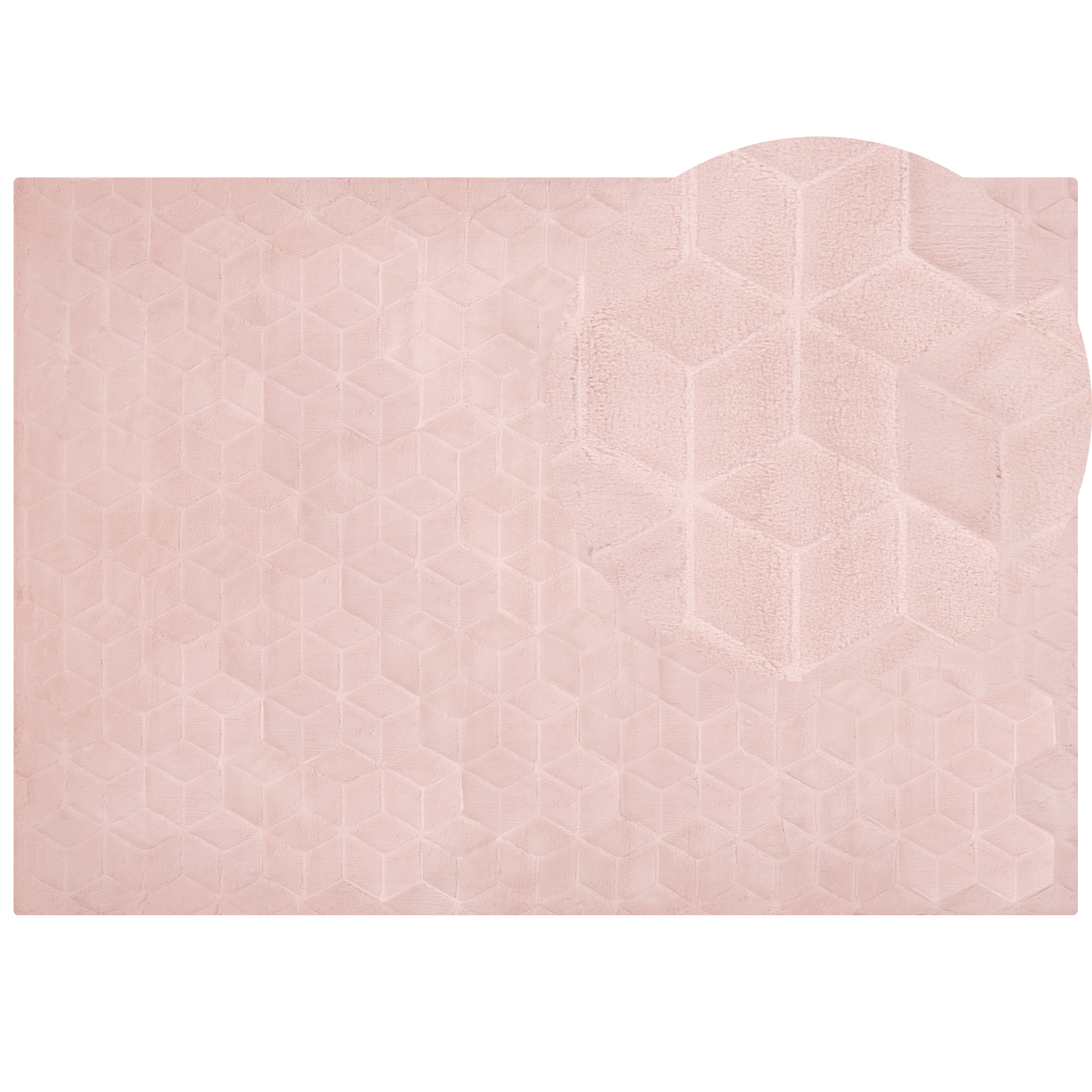 Vloerkleed kunstbont roze 160 x 230 cm THATTA