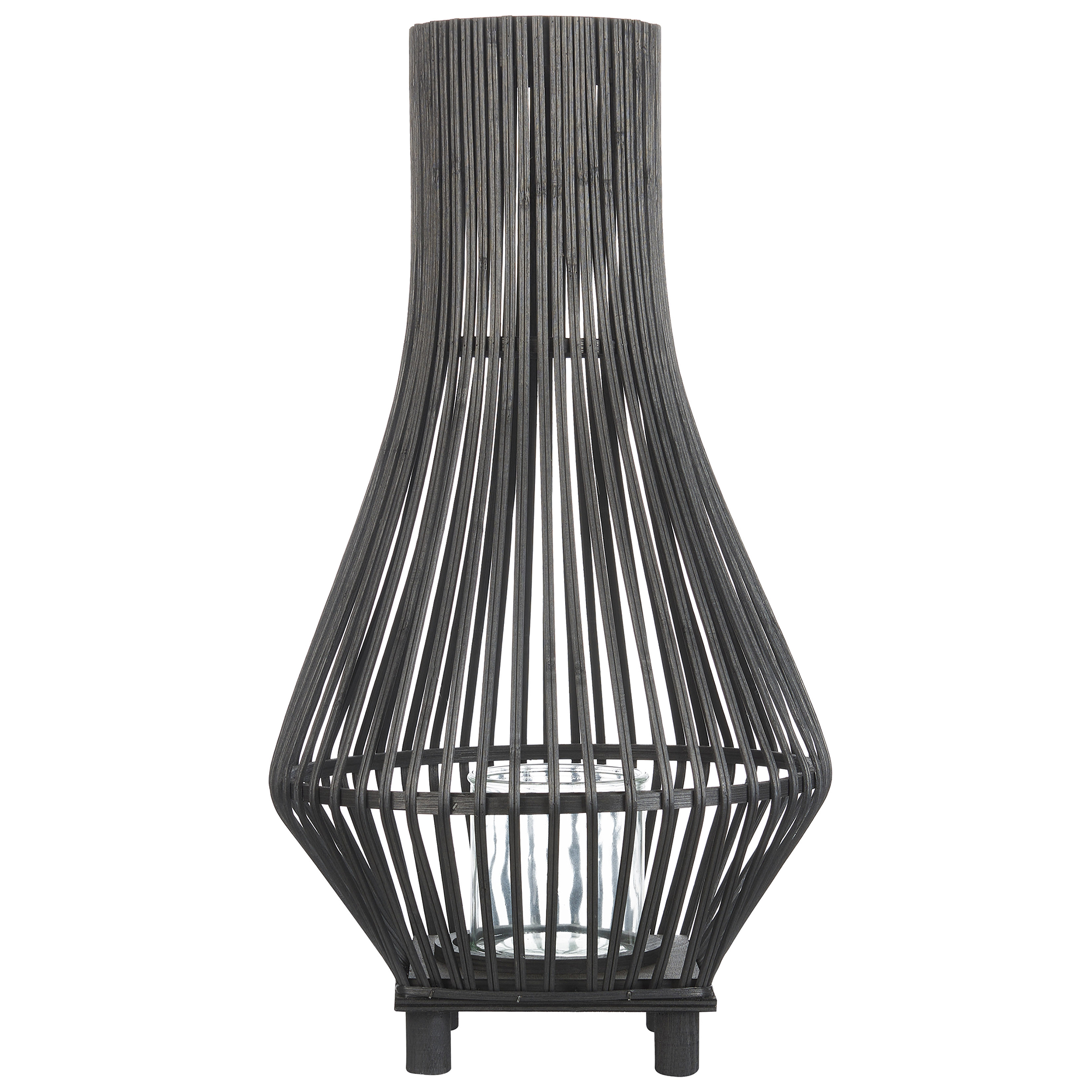 Lantaarn zwart 58 cm LEYTE
