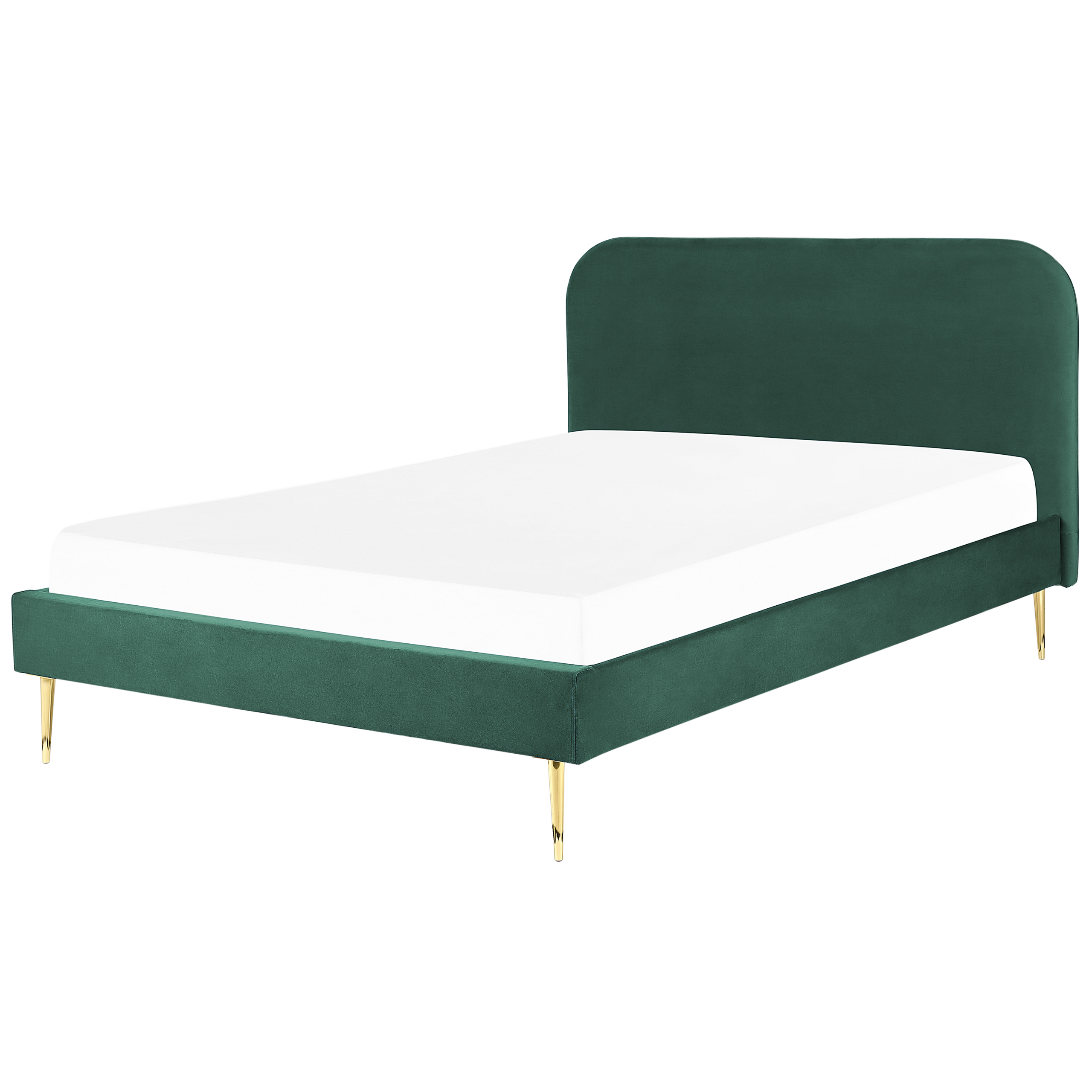 Bed fluweel groen 160 x 200 groen FLAYAT