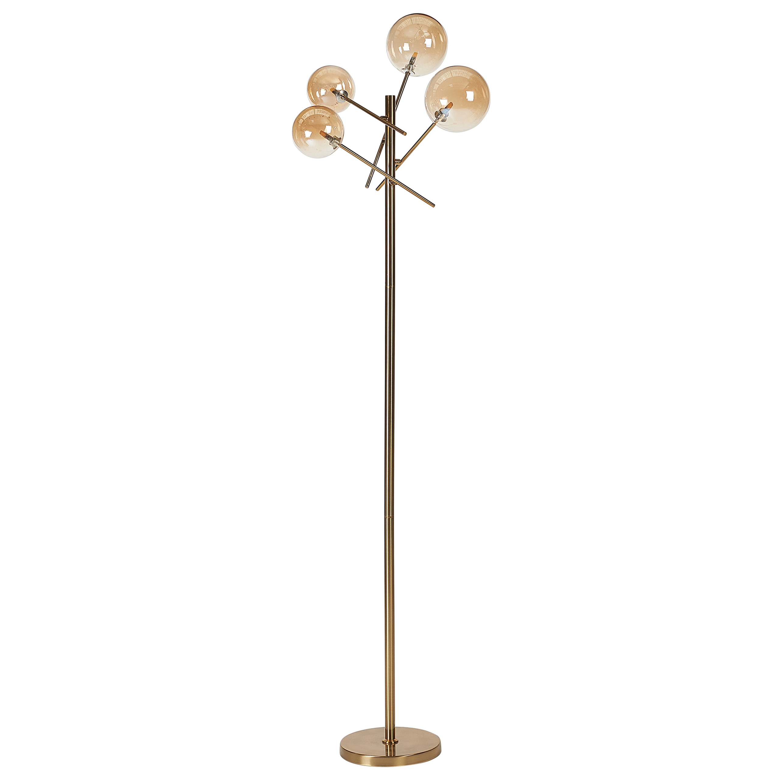 Staande lamp 4 lampen metaal goud TAMESI