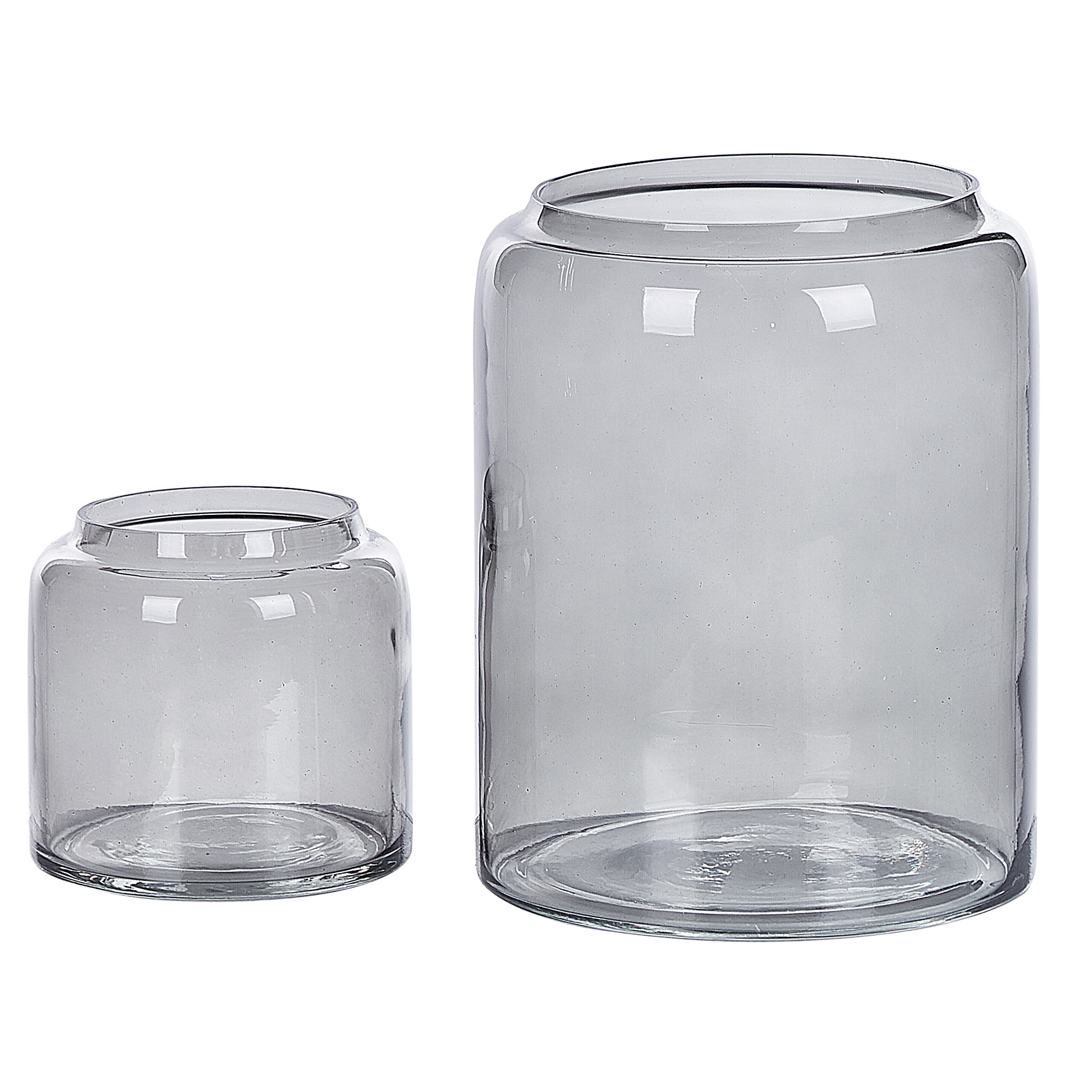 Glas Decovaas 20/11 cm Grijs RASAM