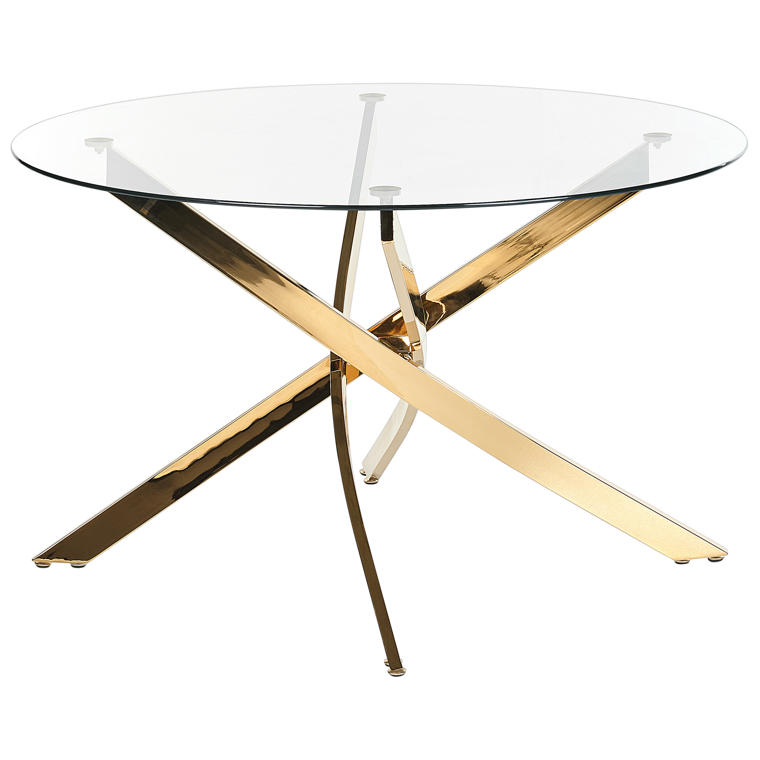 Eettafel glas goud ⌀ 120 cm MARAMO