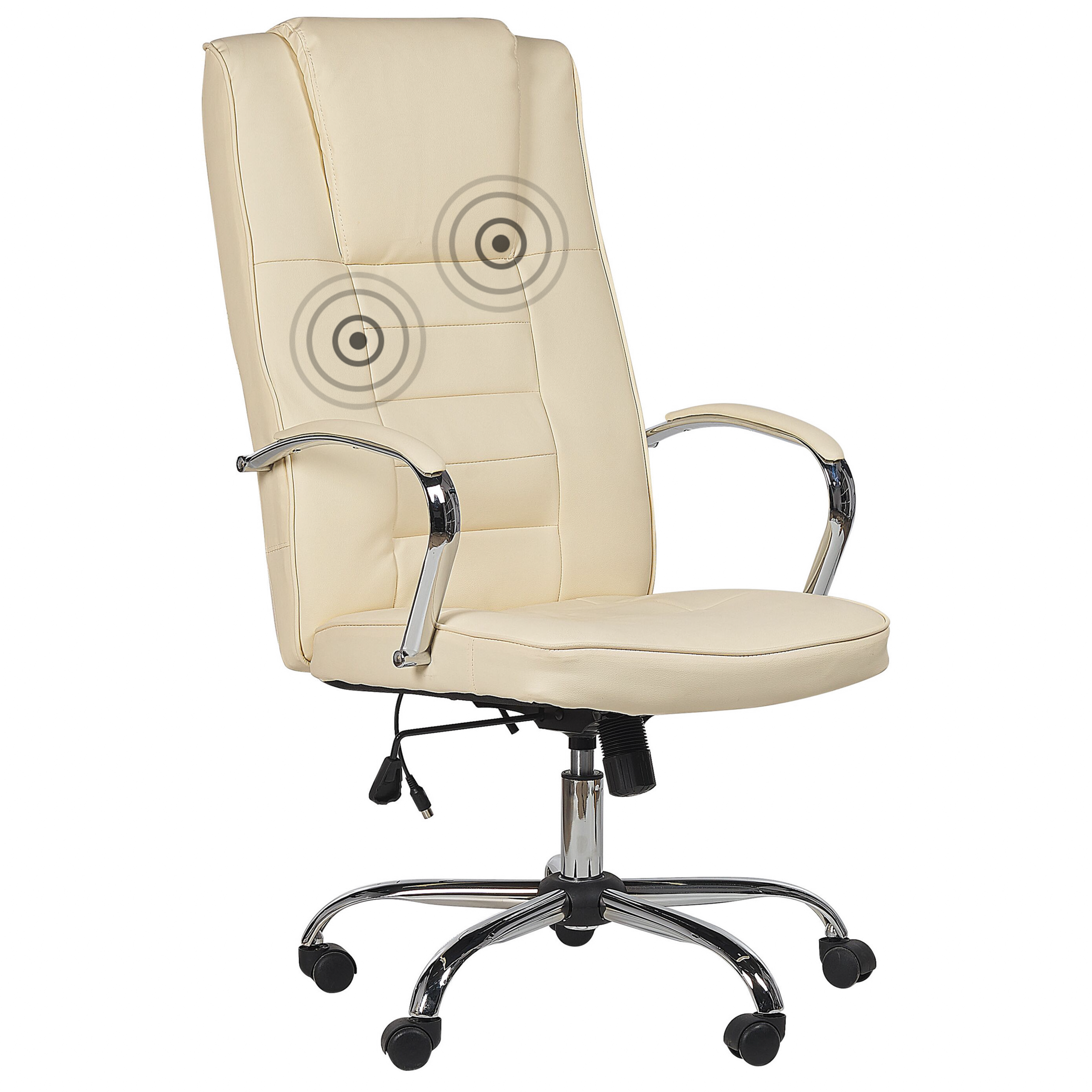 Massagestoel Kunstleer Beige GRANDEUR