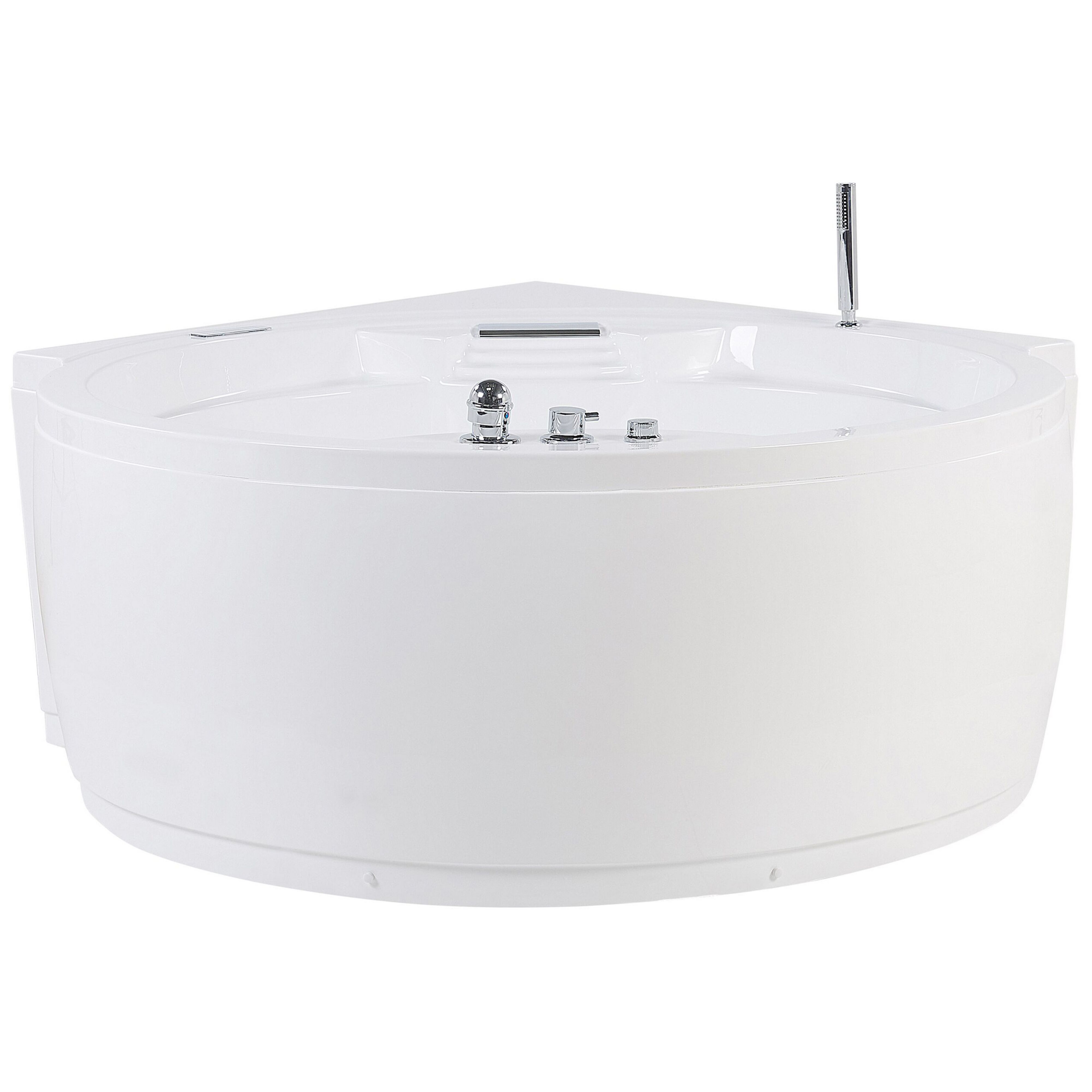 Hoekbad whirlpool LED Bluetooth speaker wit 182 x 150 cm MILANO
