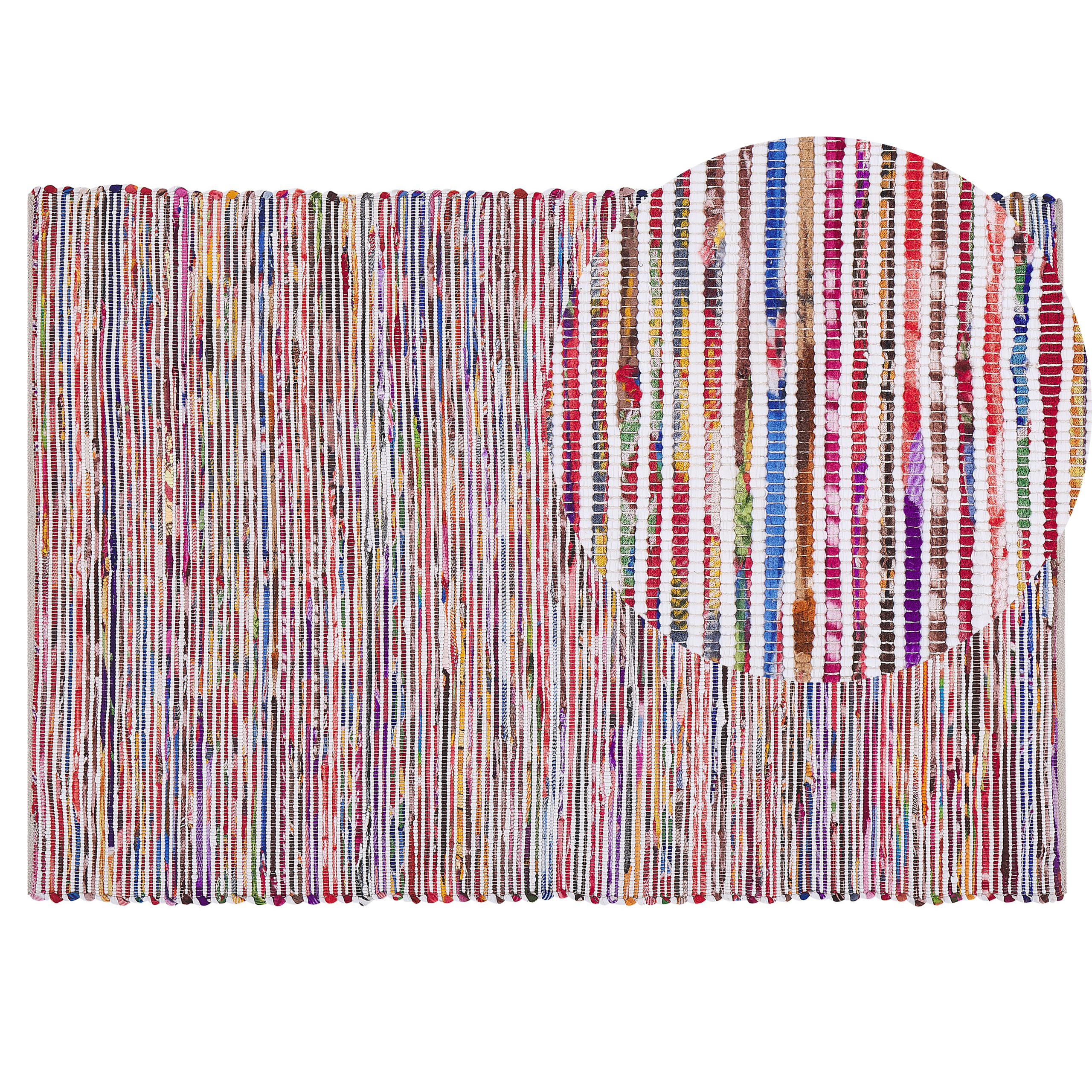 Vloerkleed polyester wit 140 x 200 cm BARTIN