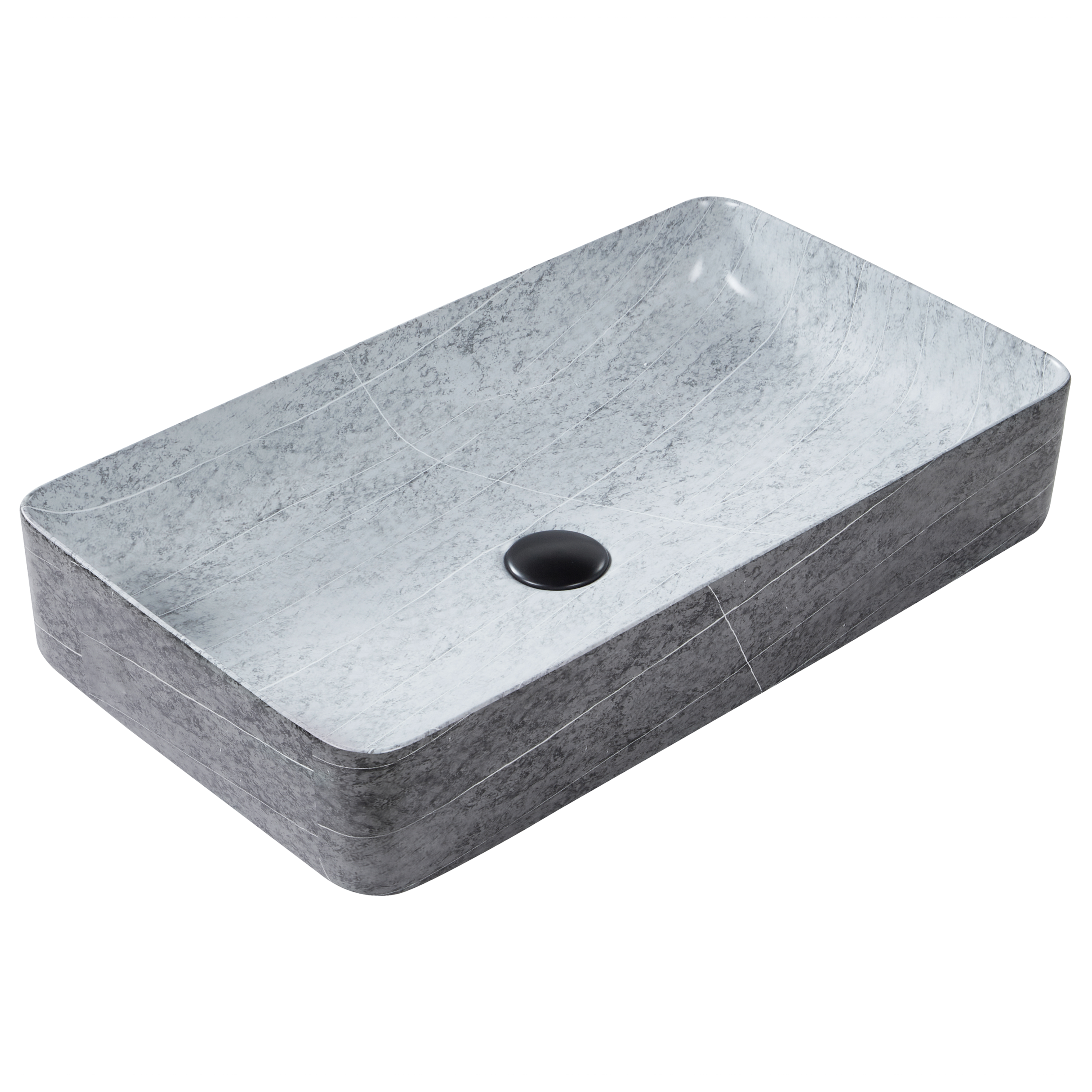 Wastafel keramiek grijs 61 x 35 cm ARTAJ