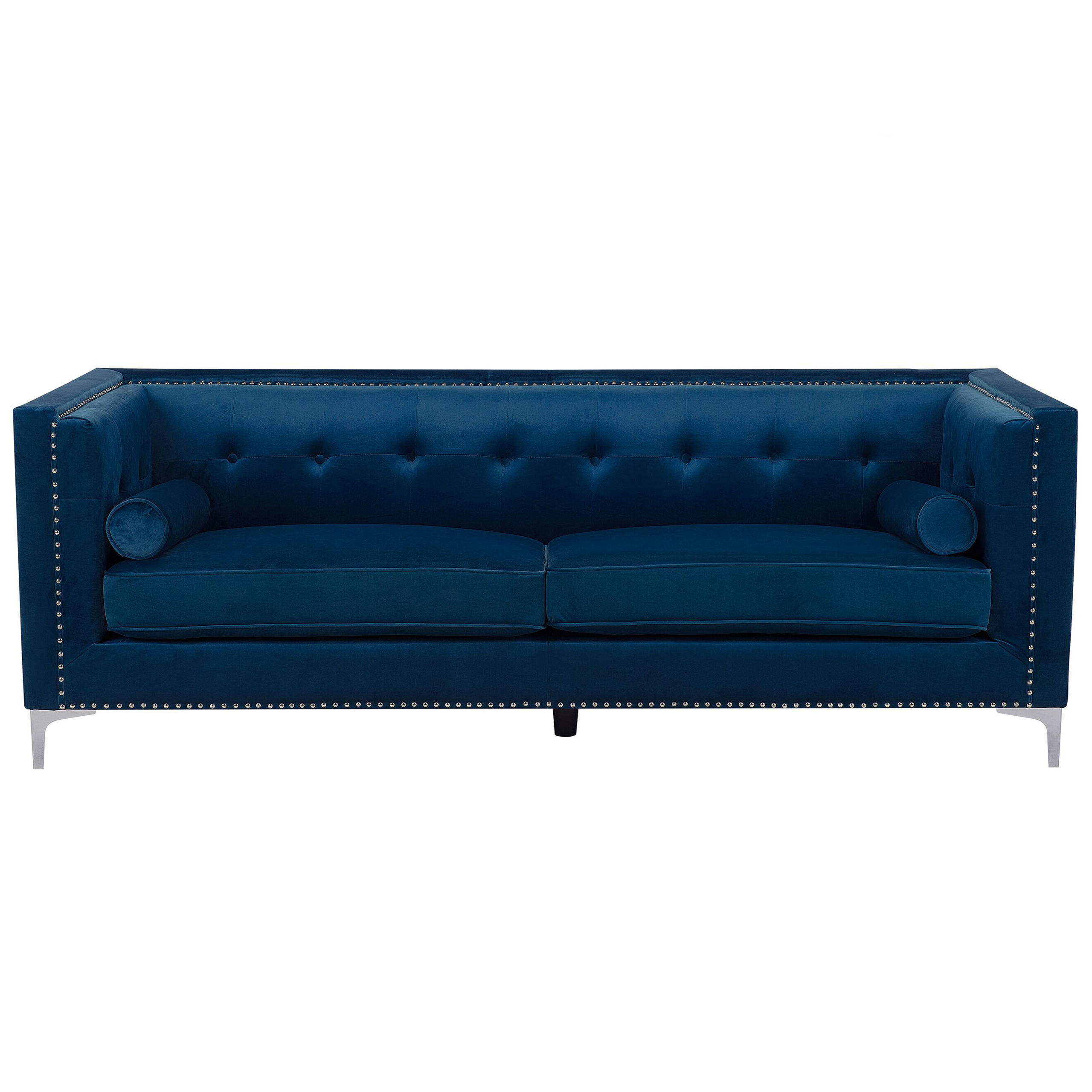 Driezitsbank fluweel marineblauw AVALDSENES