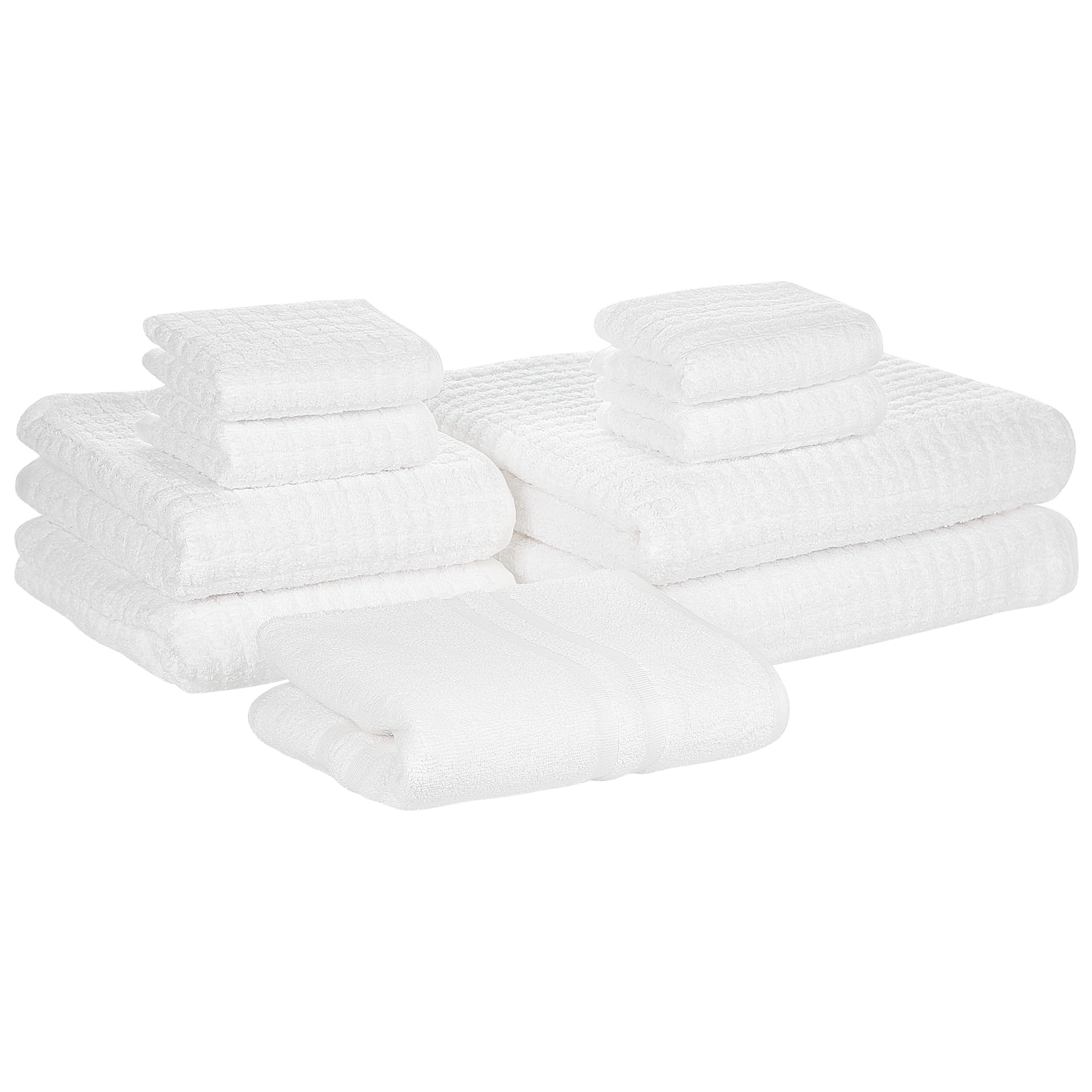 Handdoek set van 9 katoen wit ATAI