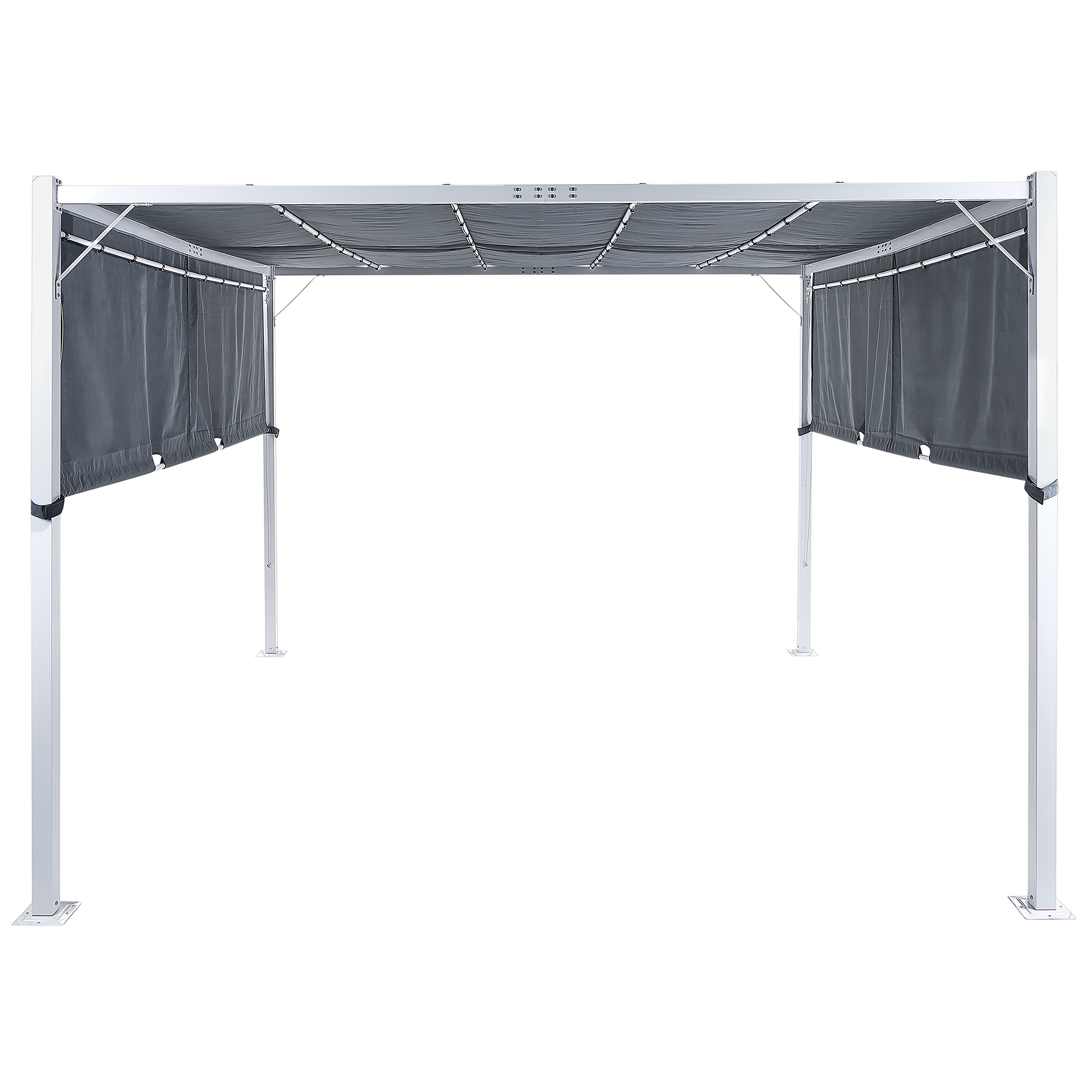 Tuin pergola Met LED-verlichting 310 x 310 cm Grijs PARGA
