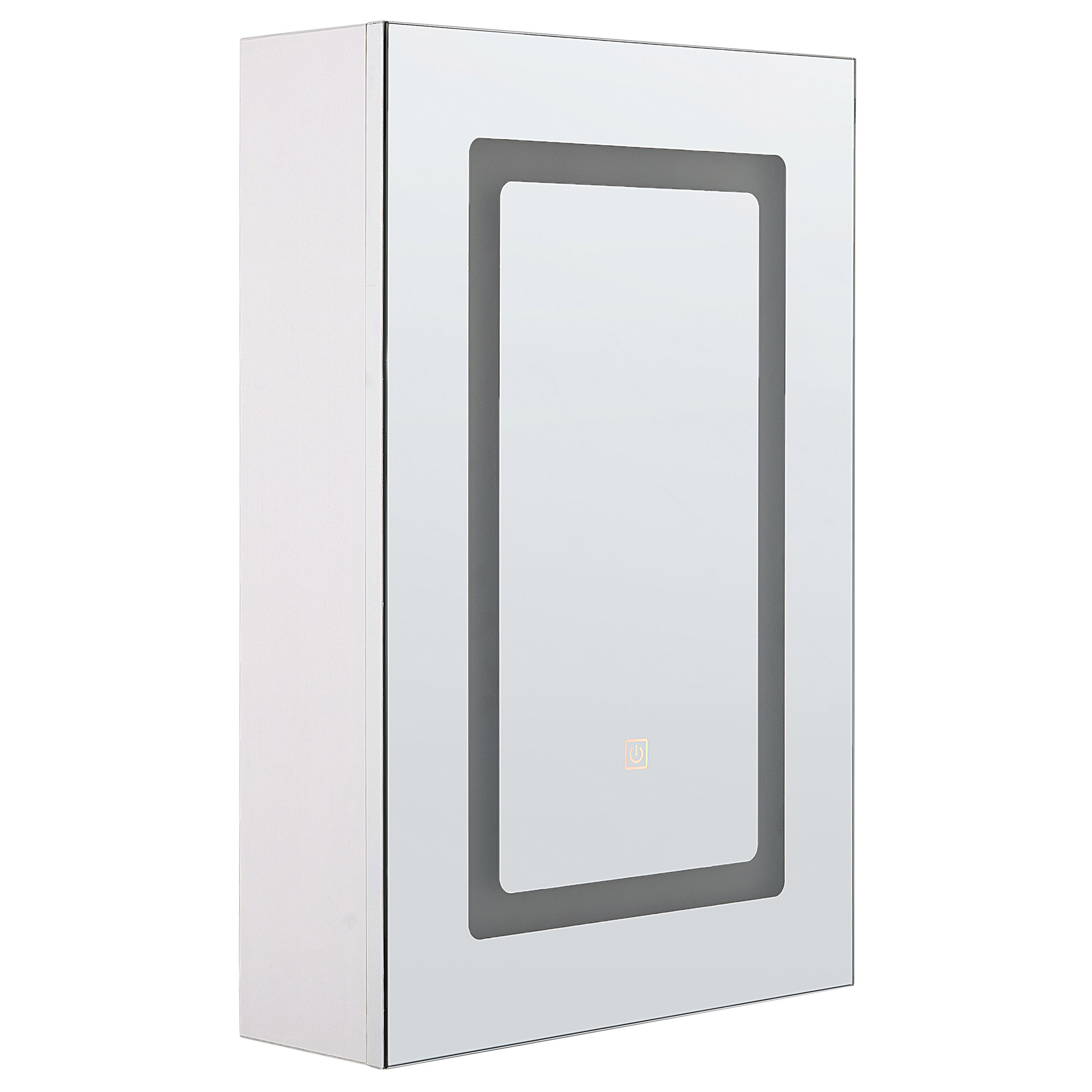 Spiegelkast met LED-verlichting wit/zilver CONDOR