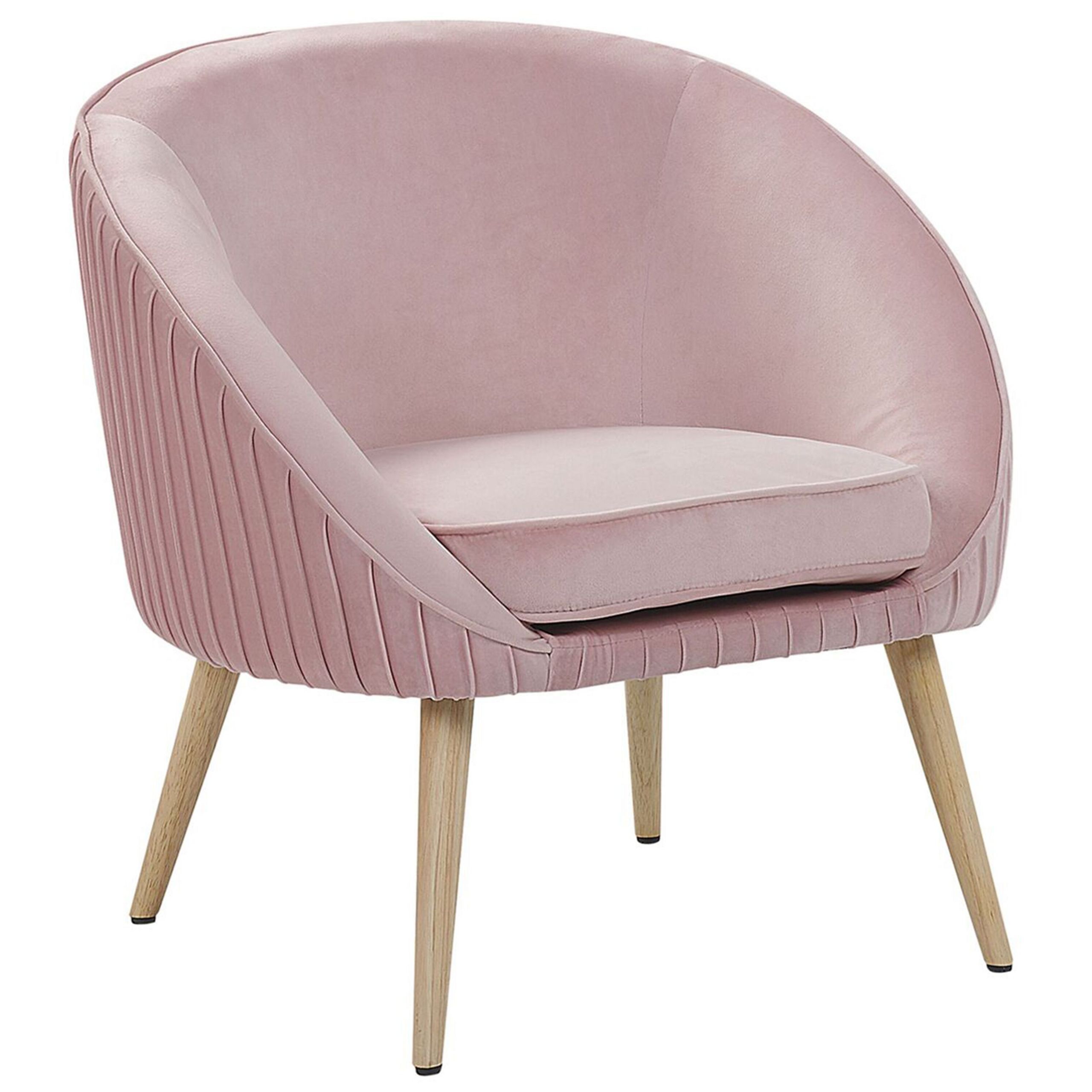 Fauteuil Fluweel Roze TROMSO