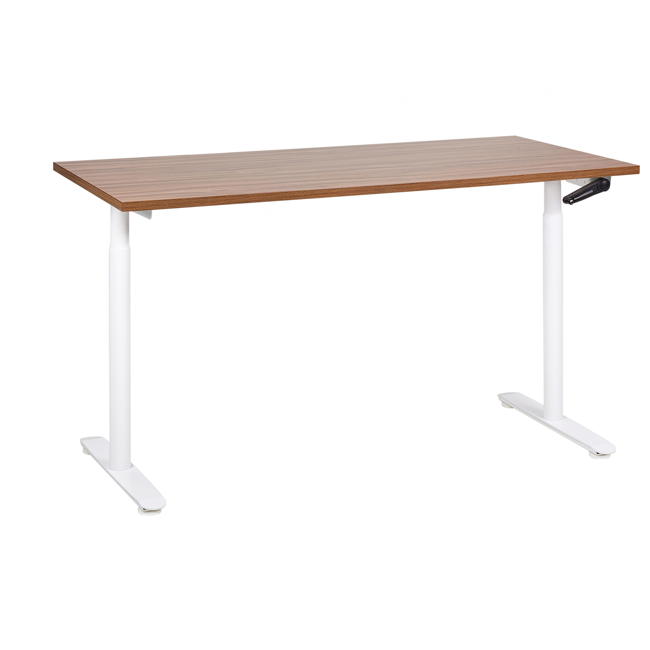 Verstelbaar bureau Handmatig 160 x 72 cm Donkere houtkleur DESTIN IV Diverse Formaten