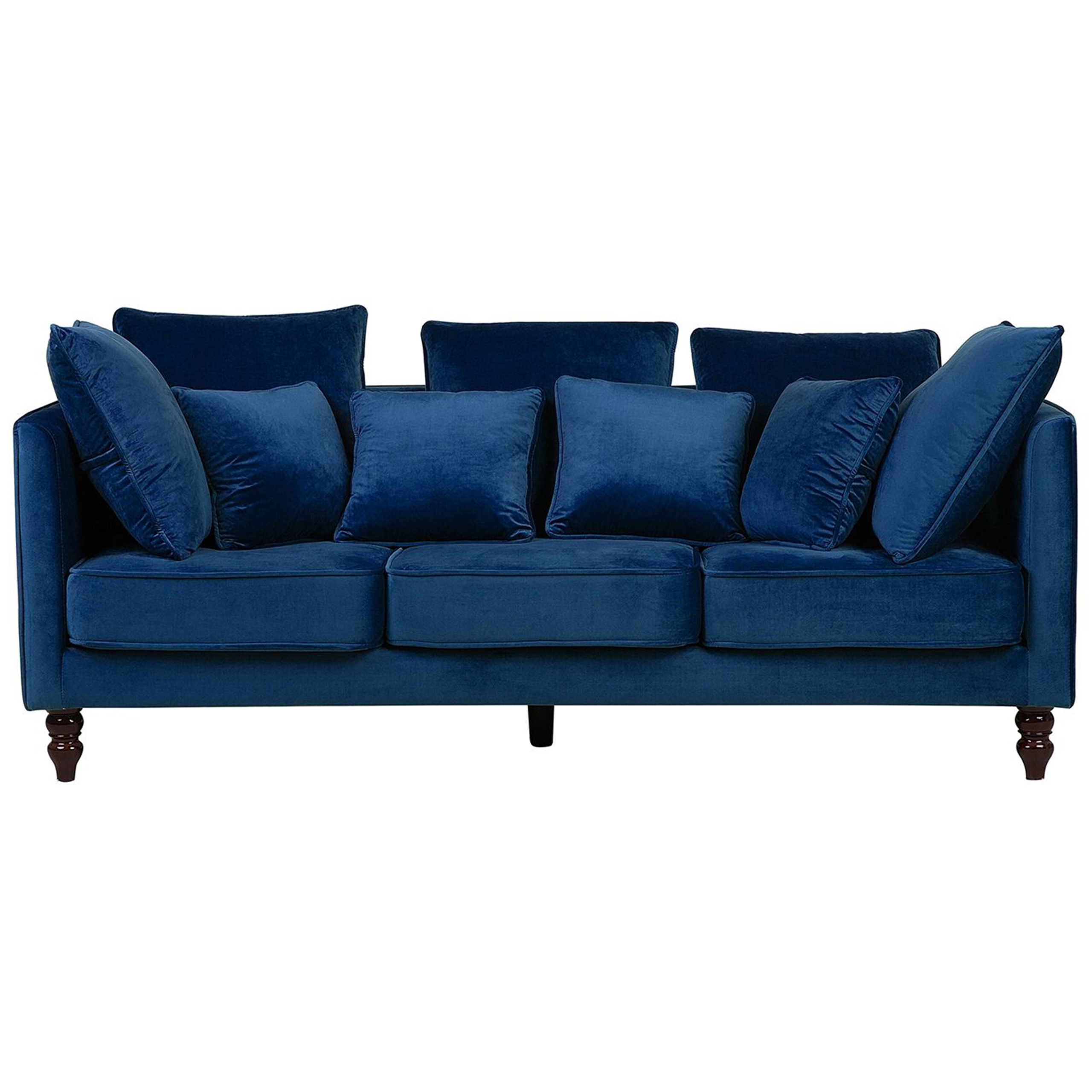 Driezitsbank fluweel blauw FENSTAD