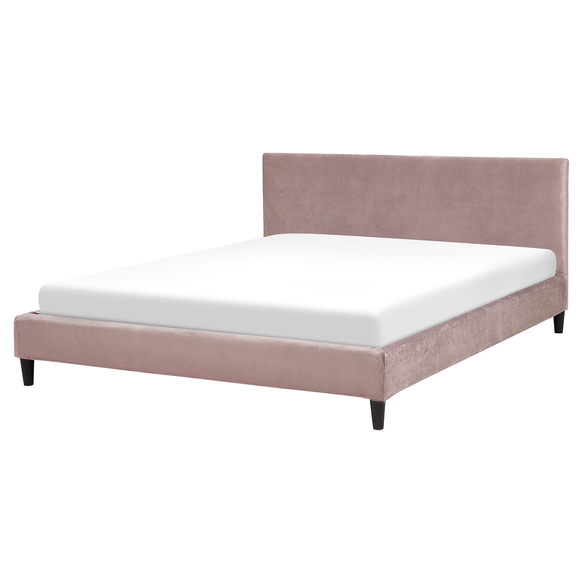 Bed fluweel roze 160 x 200 cm FITOU