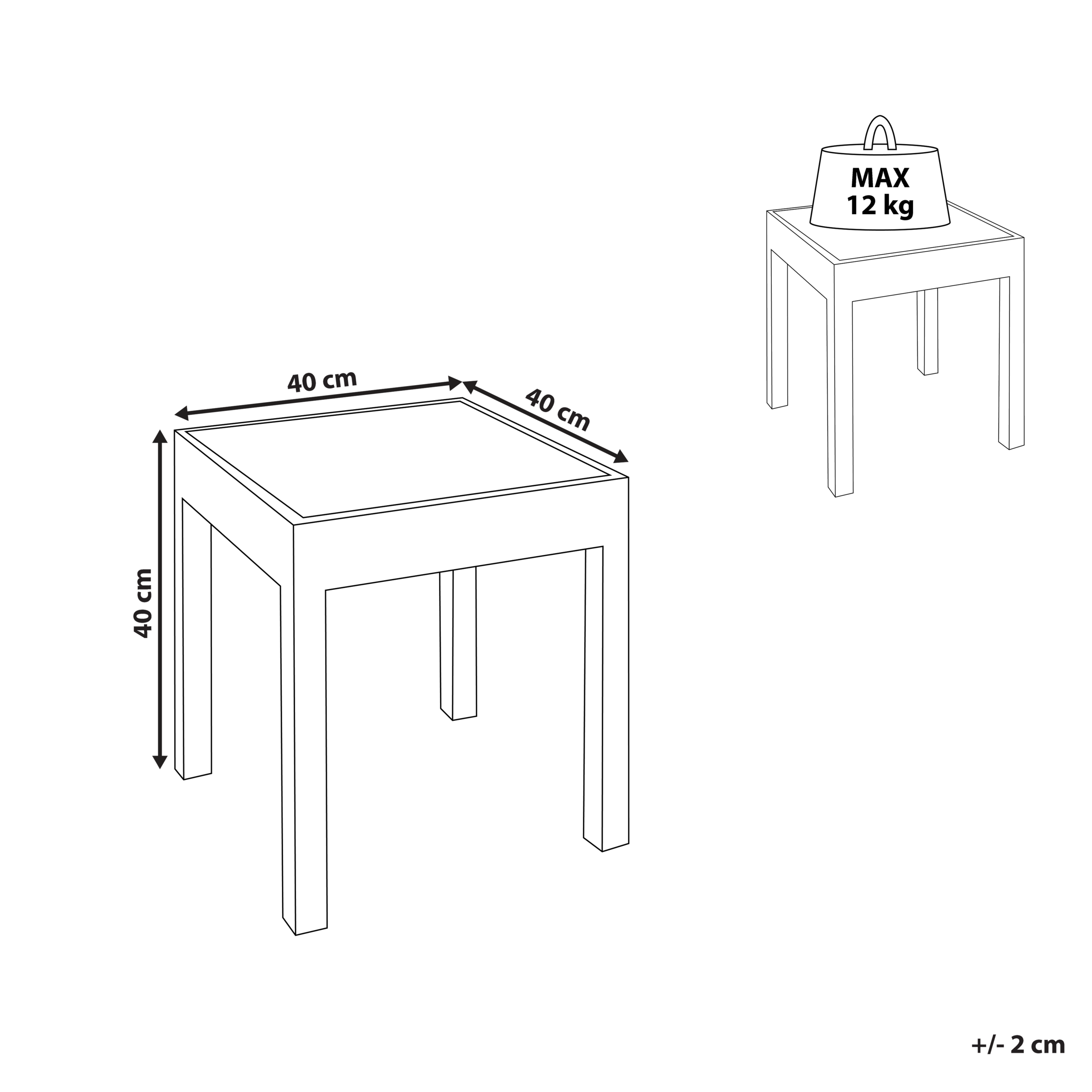 imagem de Mesa de apoio em madeira preta e dourada PALASI3