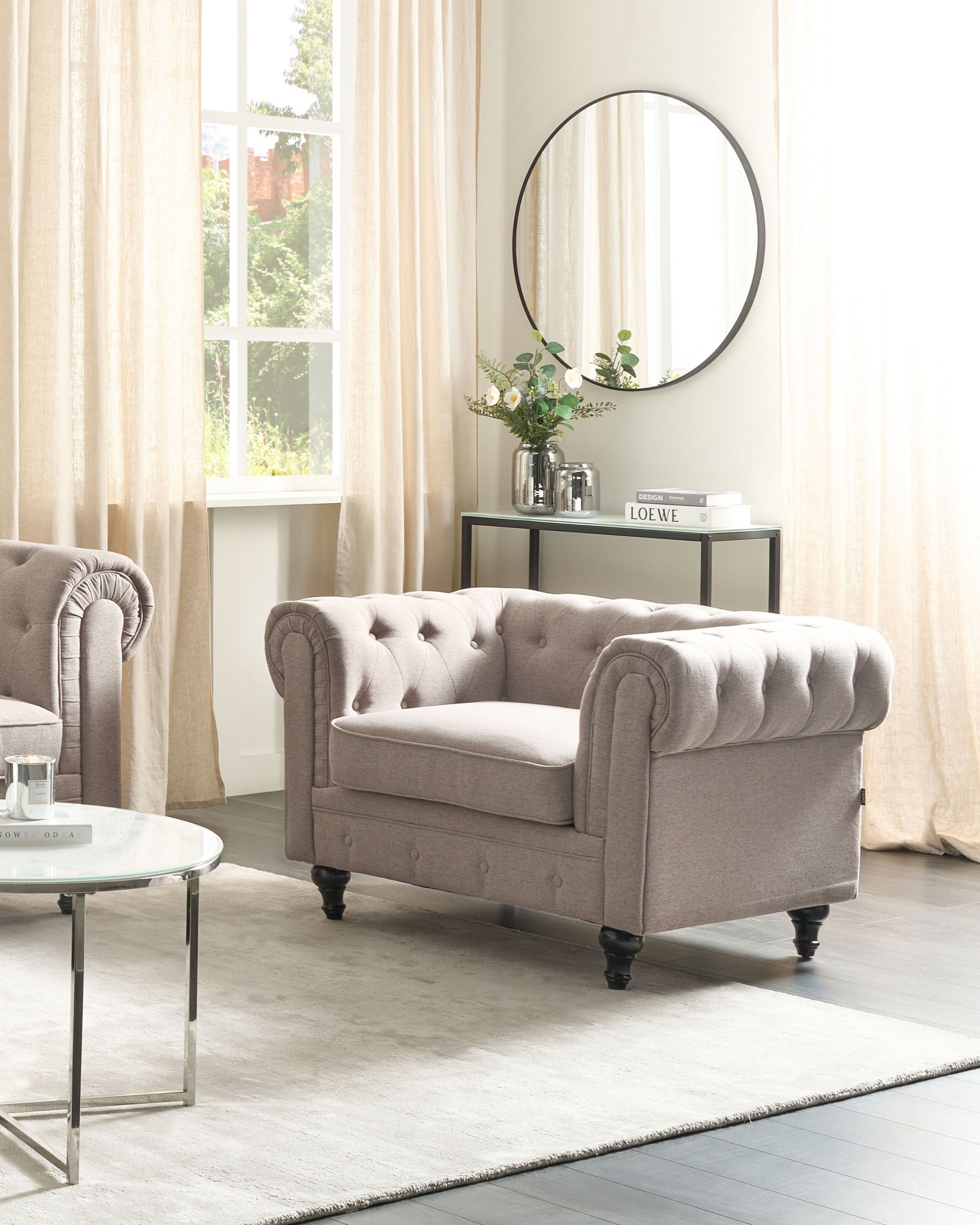 Beliani - Poltrona Taupe CHESTERFIELD