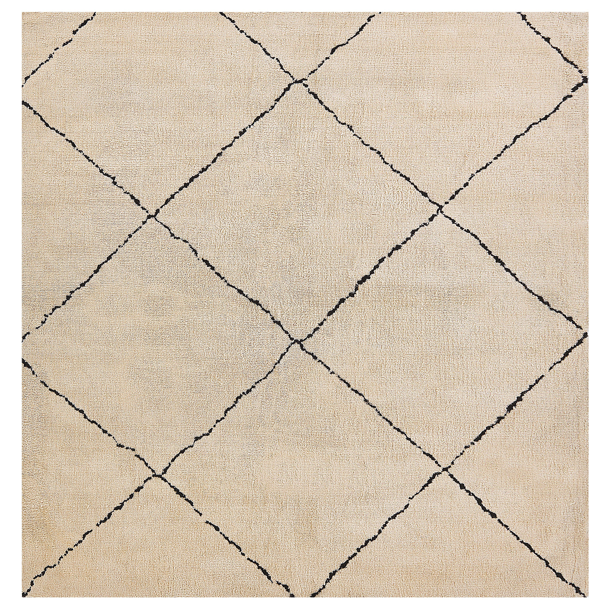 Vloerkleed beige/zwart 200 x 200 cm MUTKI