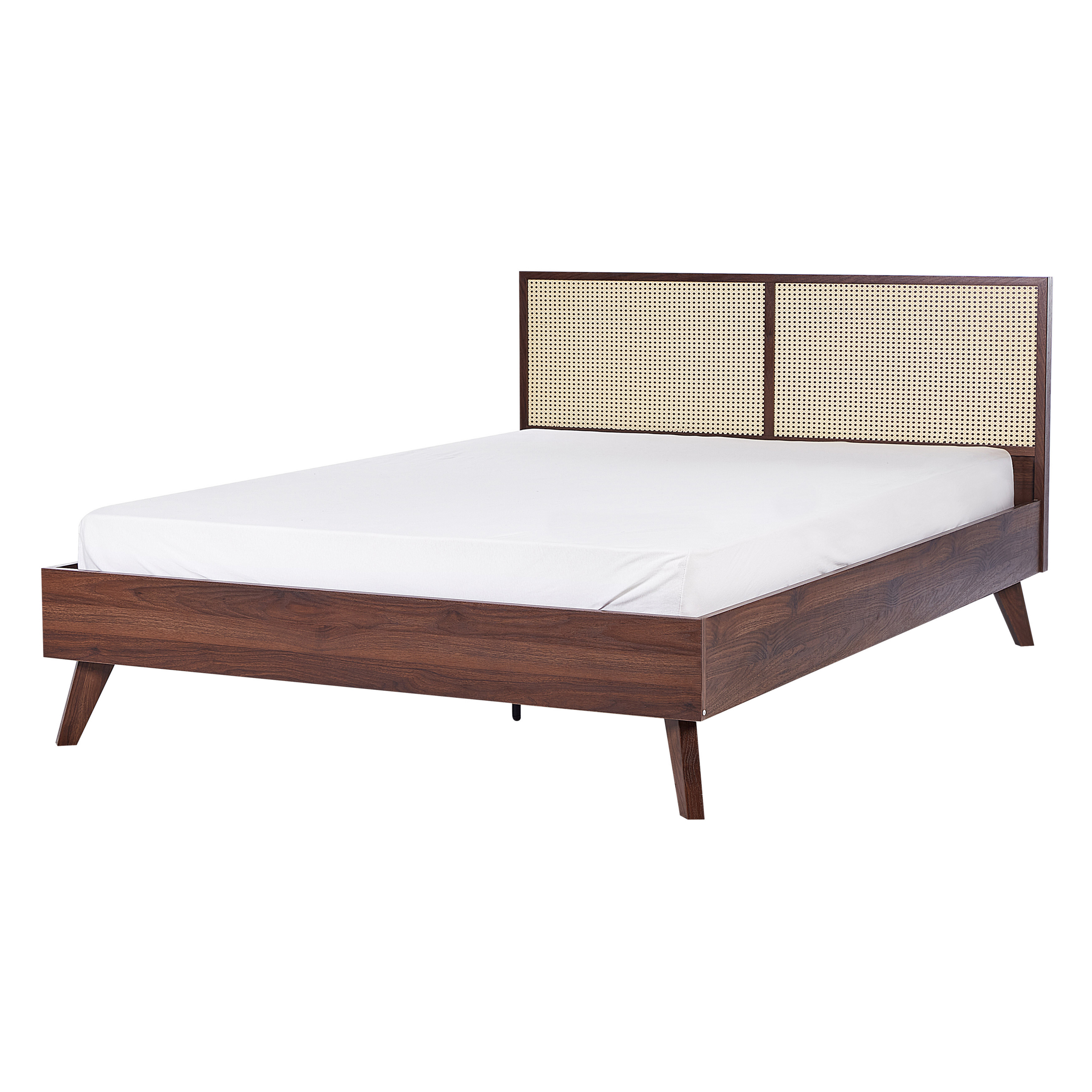 Bed rotan donkerbruin 140 x 200 cm MONPAZIER