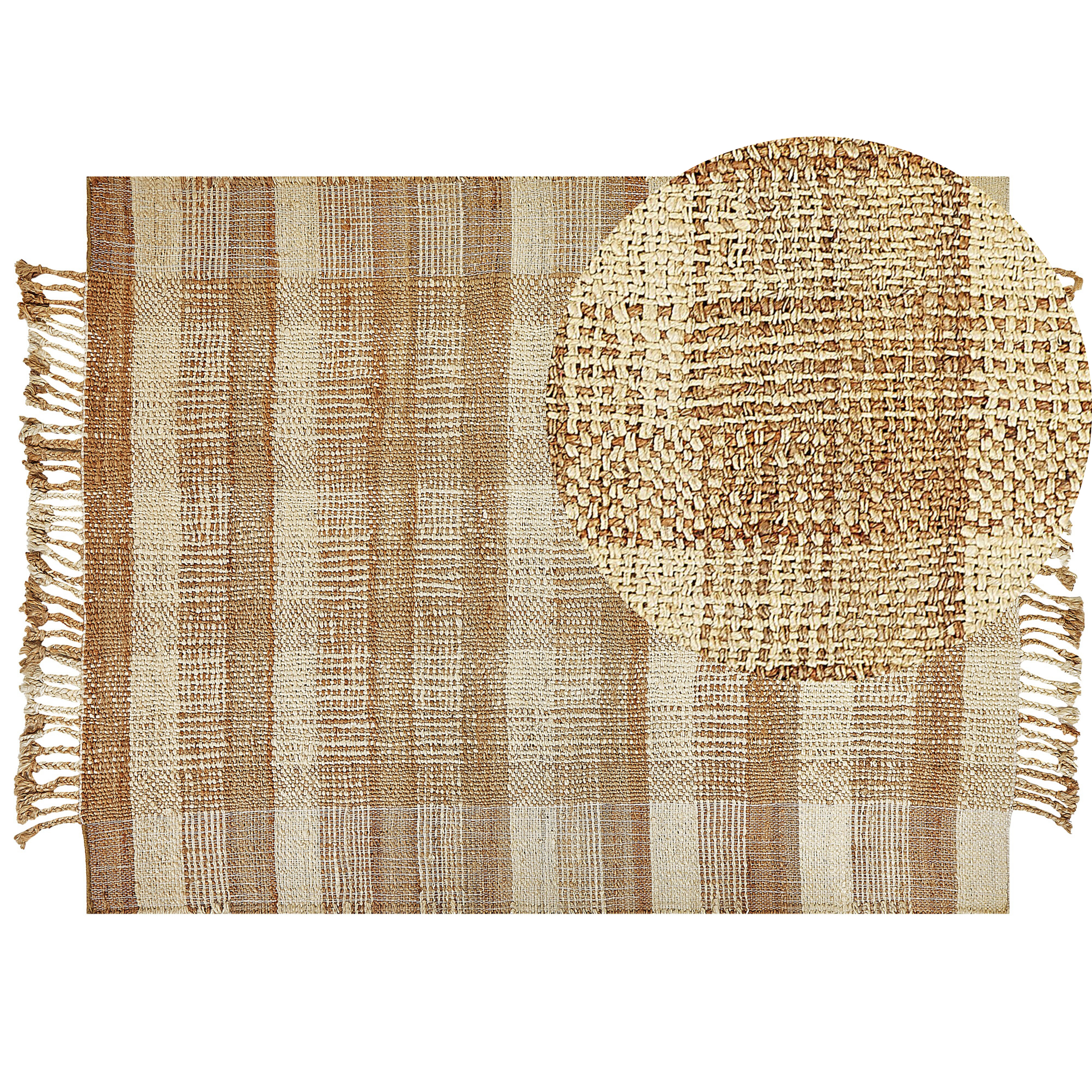 Vloerkleed jute beige 160 x 230 cm BERISSA