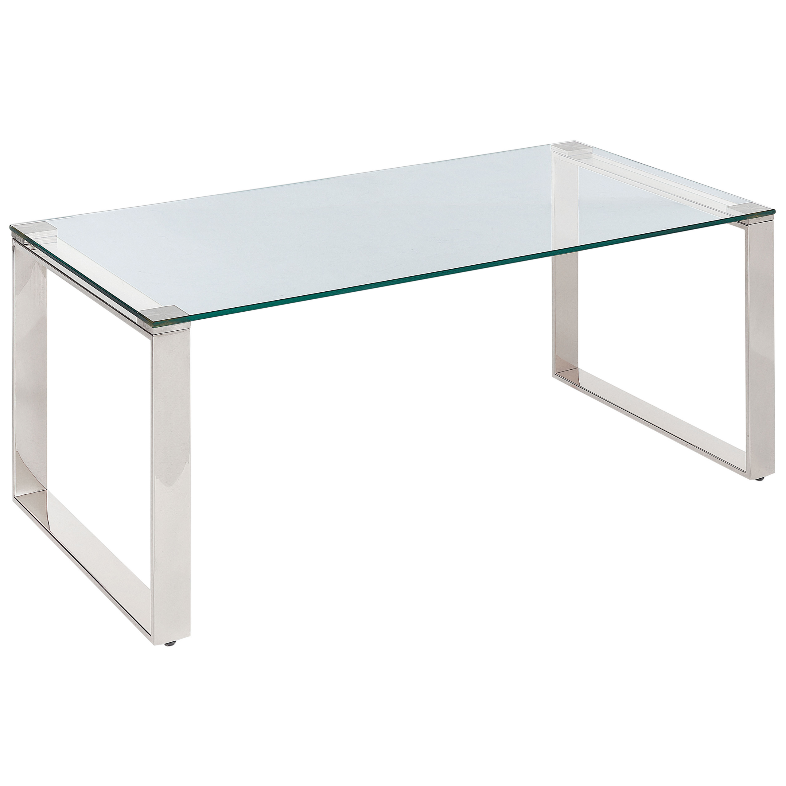 Salontafel Veiligheidsglas Gepolijst Zilver TILON