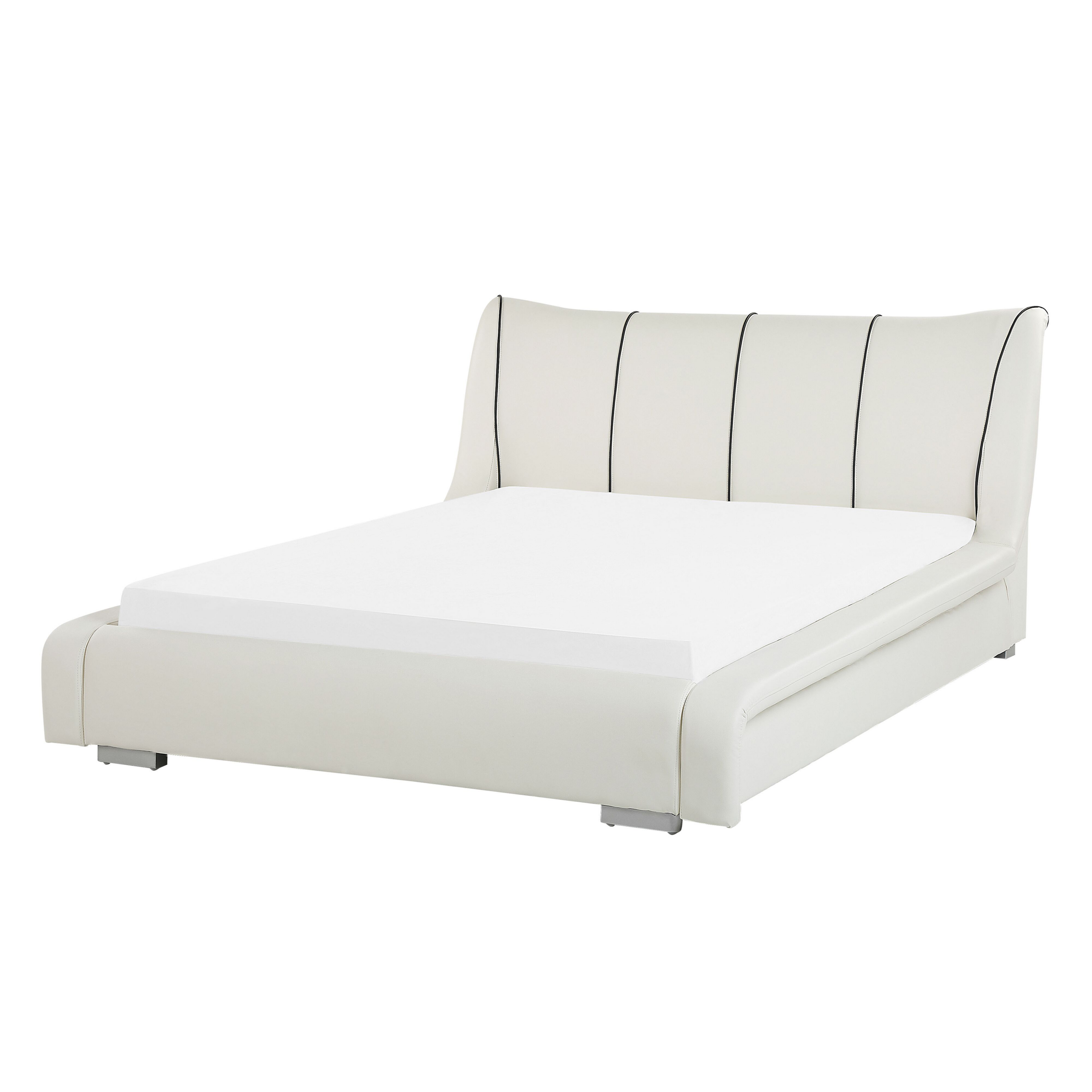 Waterbed leer wit 140 x 200 cm NANTES