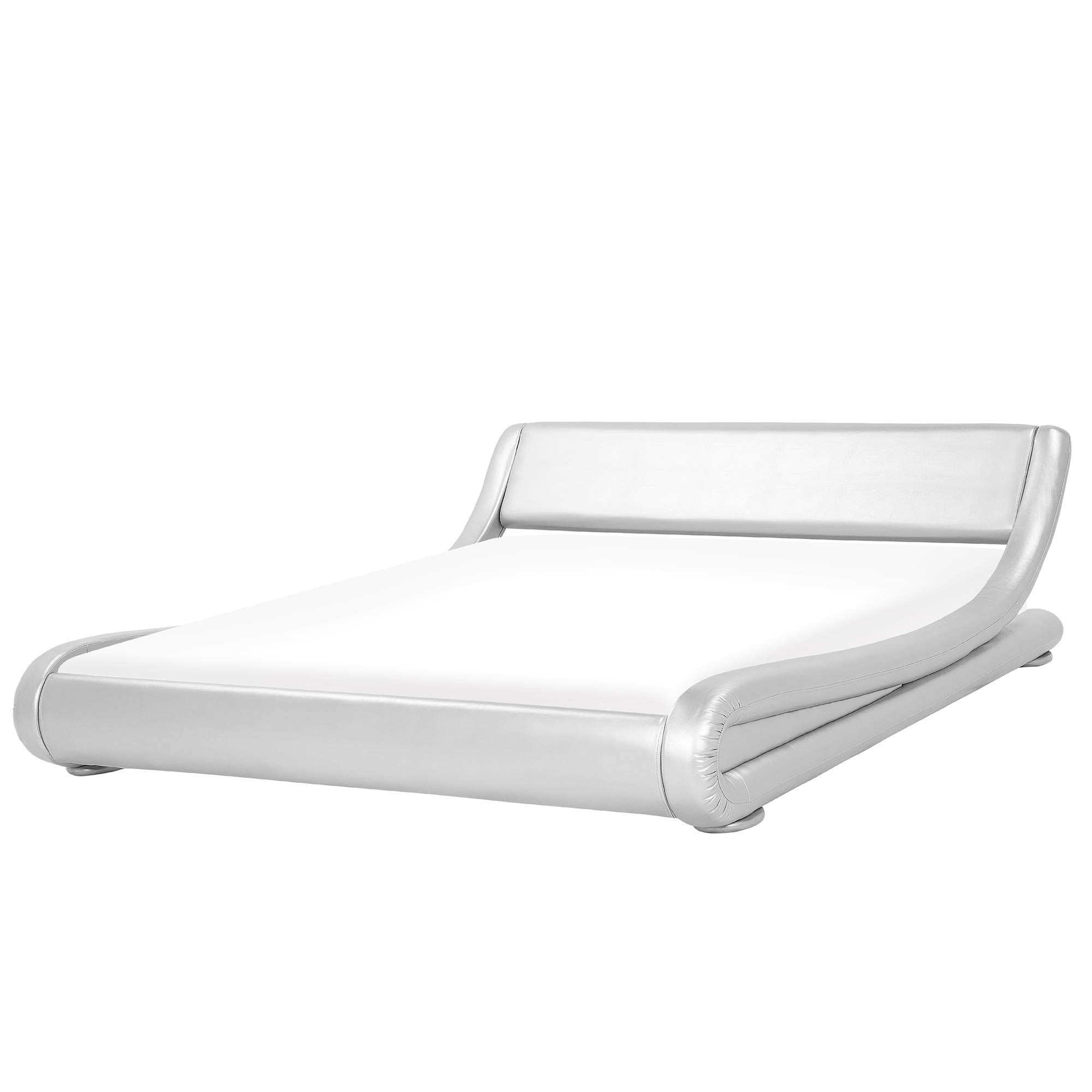 Bed kunstleer zilver 180 x 200 cm AVIGNON