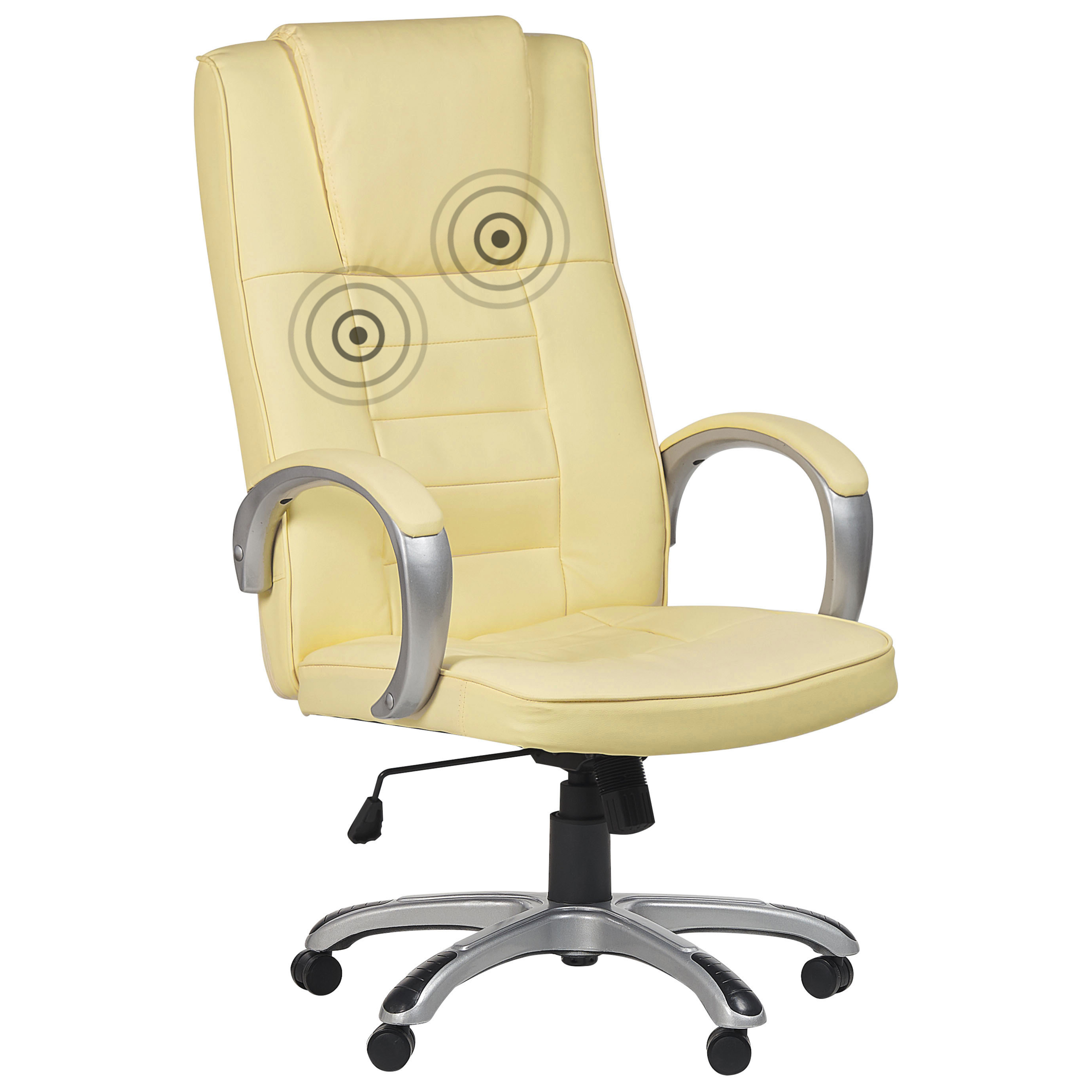 Massagestoel Kunstleer Beige GRANDEUR