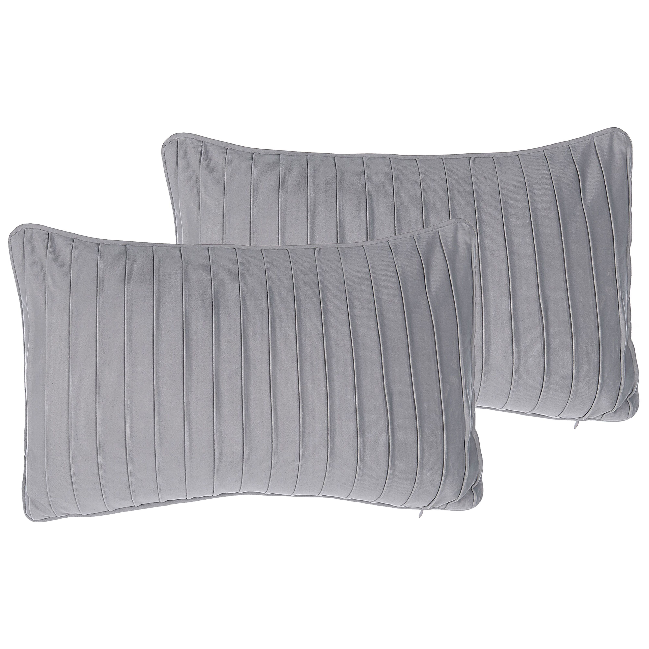 Set van 2 kussens Grijs KOMANA 30 x 50 cm