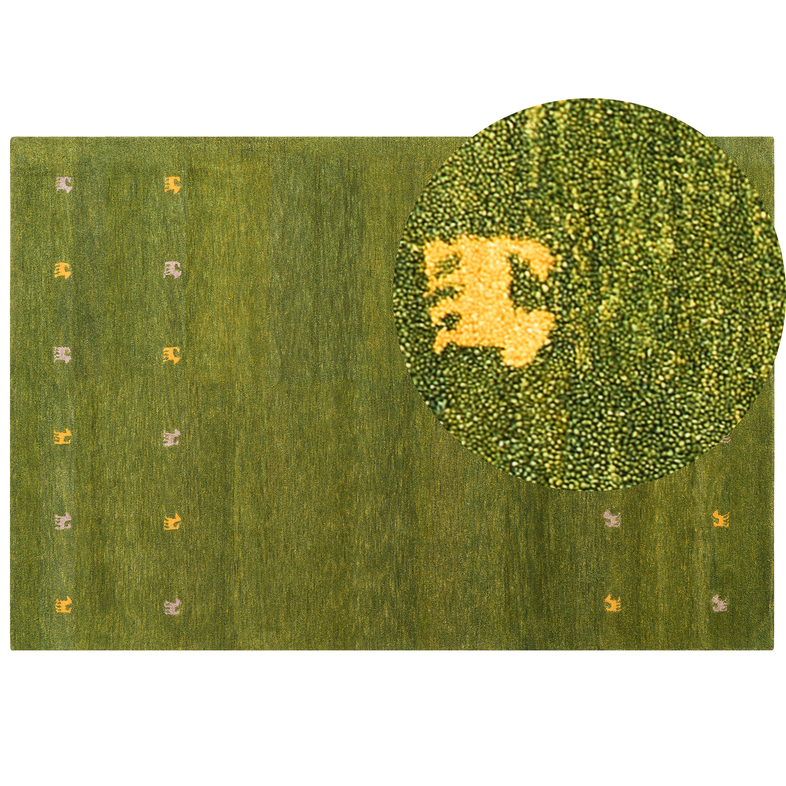 Vloerkleed gabbeh groen 200 x 300 cm YULAFI