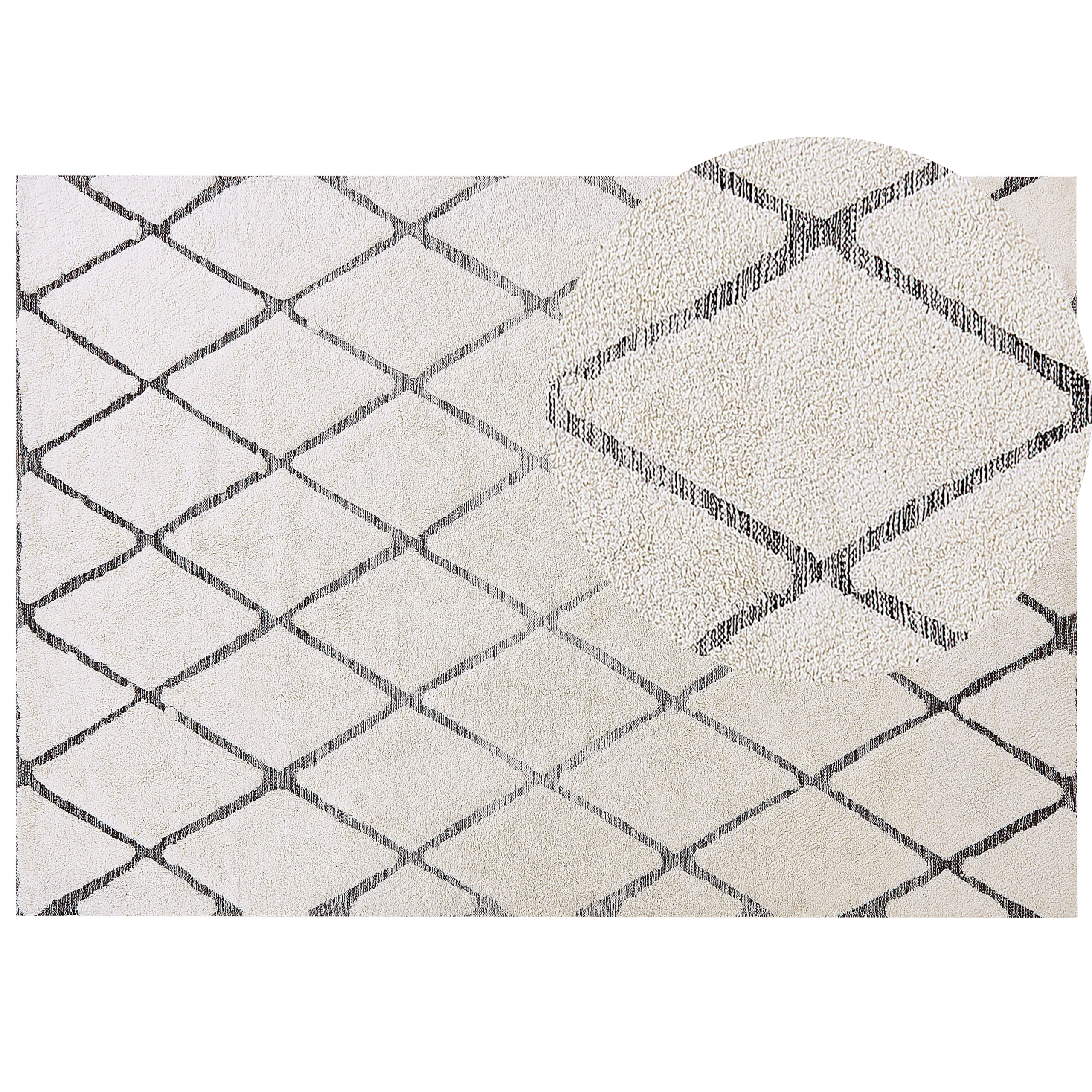 Vloerkleed crème 160 x 230 cm PENDIK