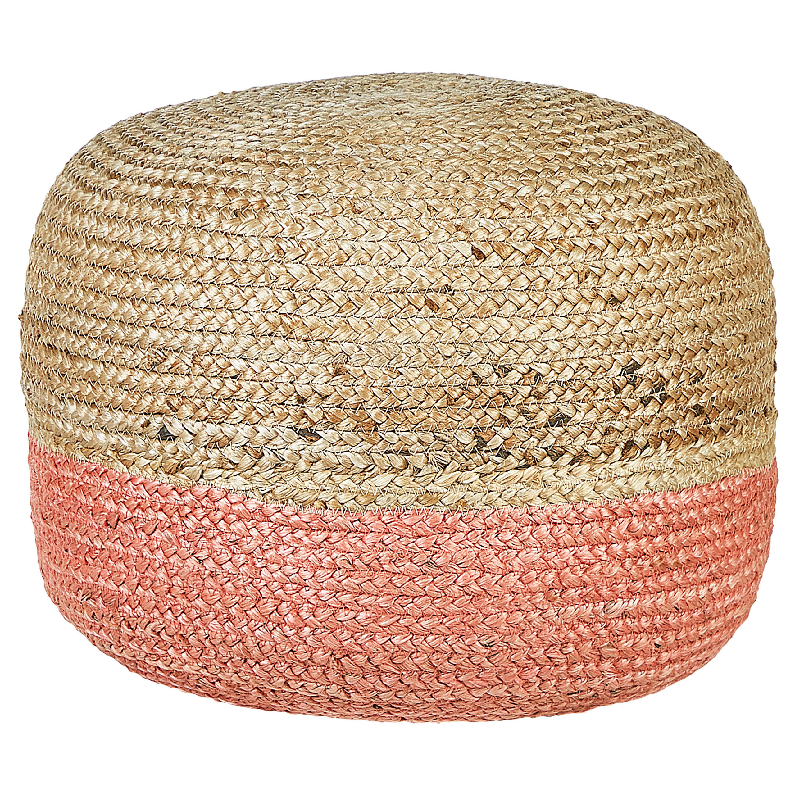 Poef jute roze 50 x 40 cm DUKI