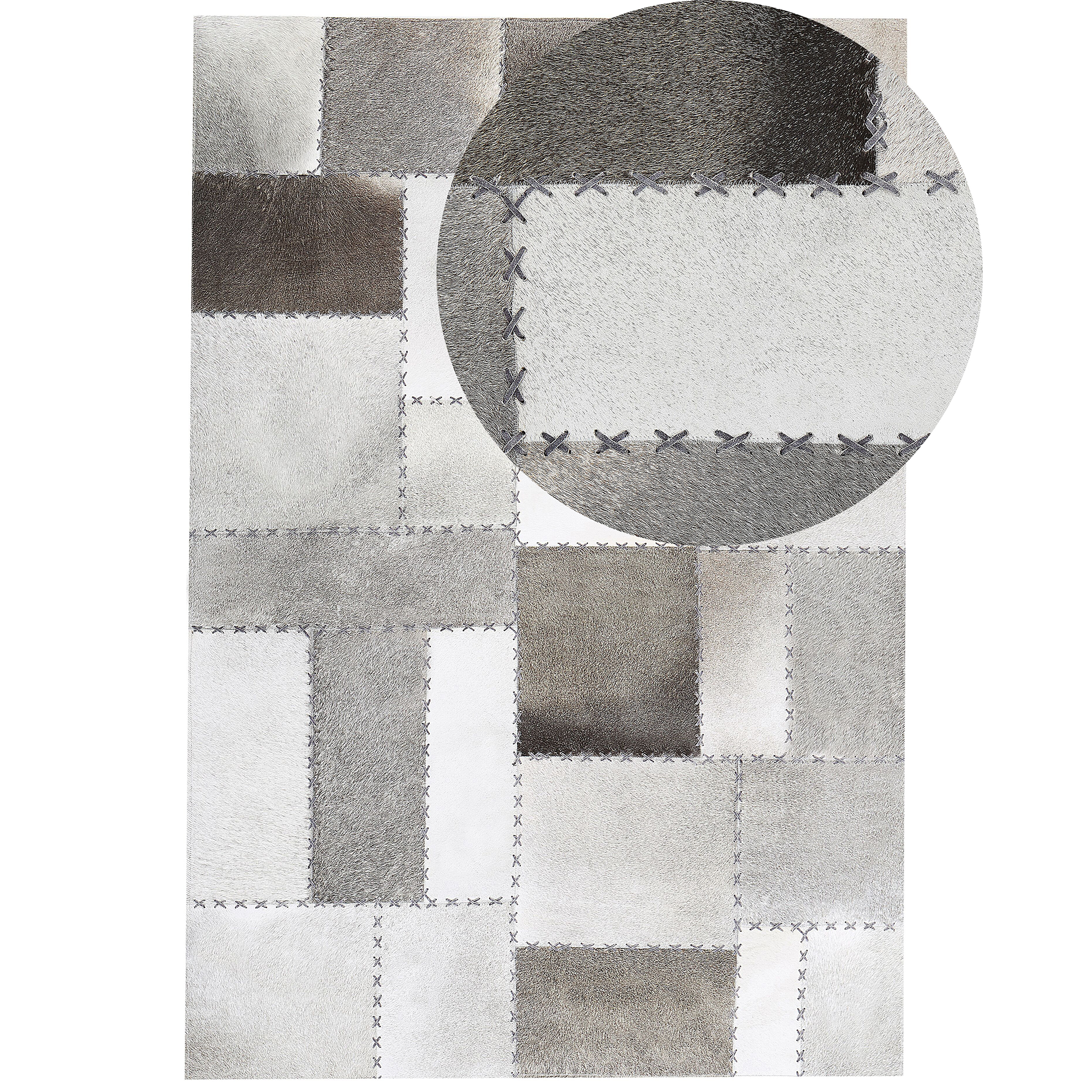 Vloerkleed patchwork taupe 160 x 230 cm PERVARI