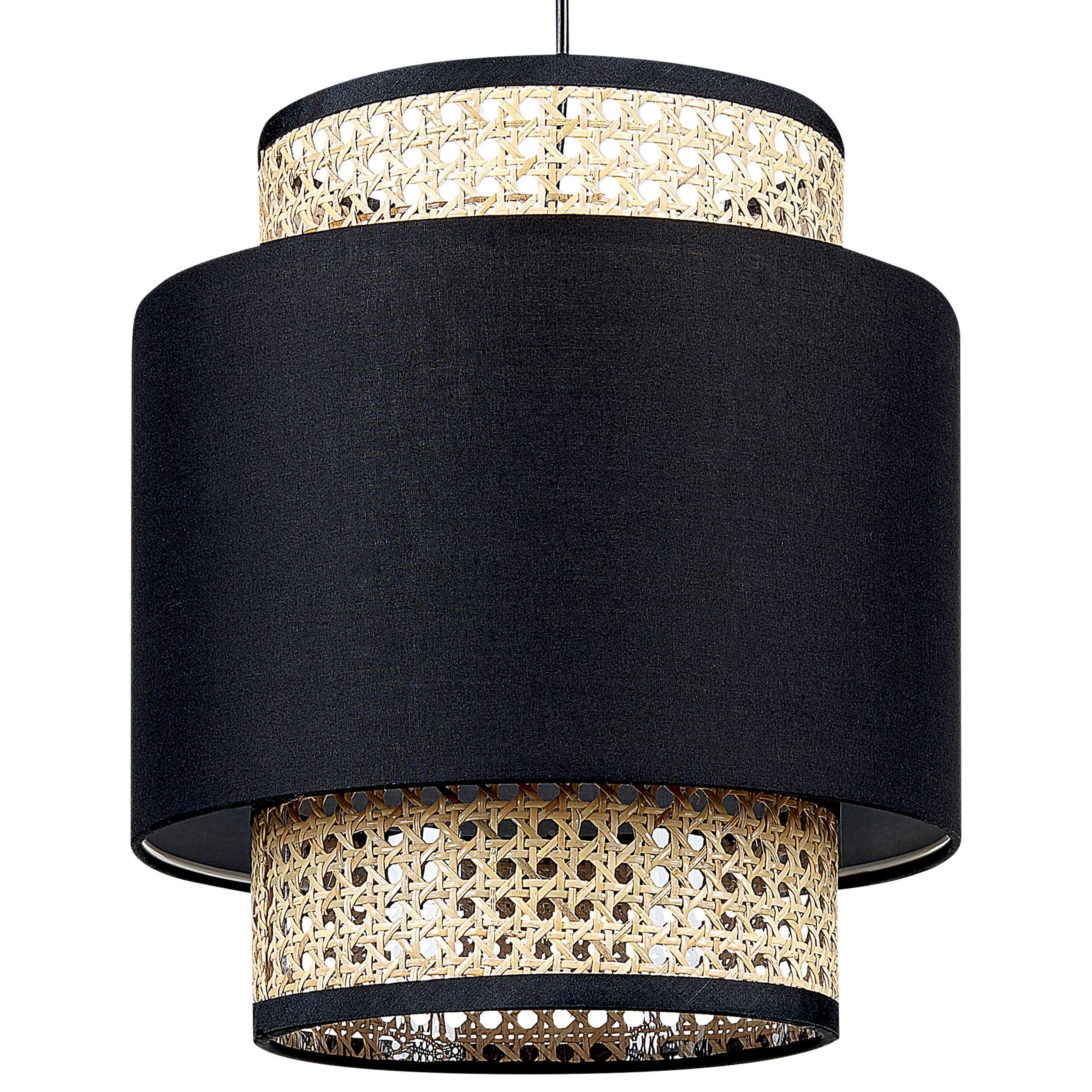 Hanglamp zwart/naturel BOERI