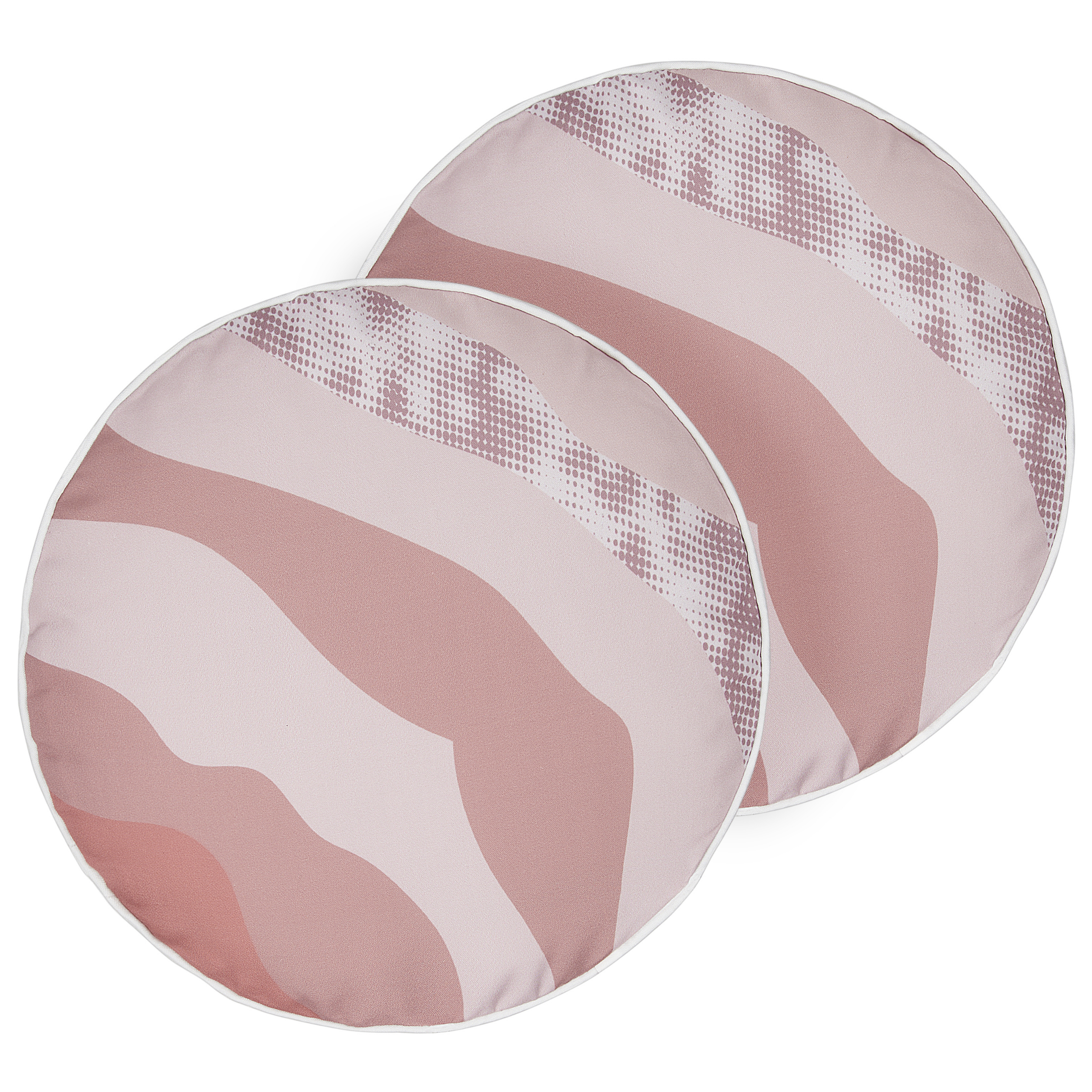 Tuinkussen set van 2 abstract roze ⌀ 40 cm CAMPEI