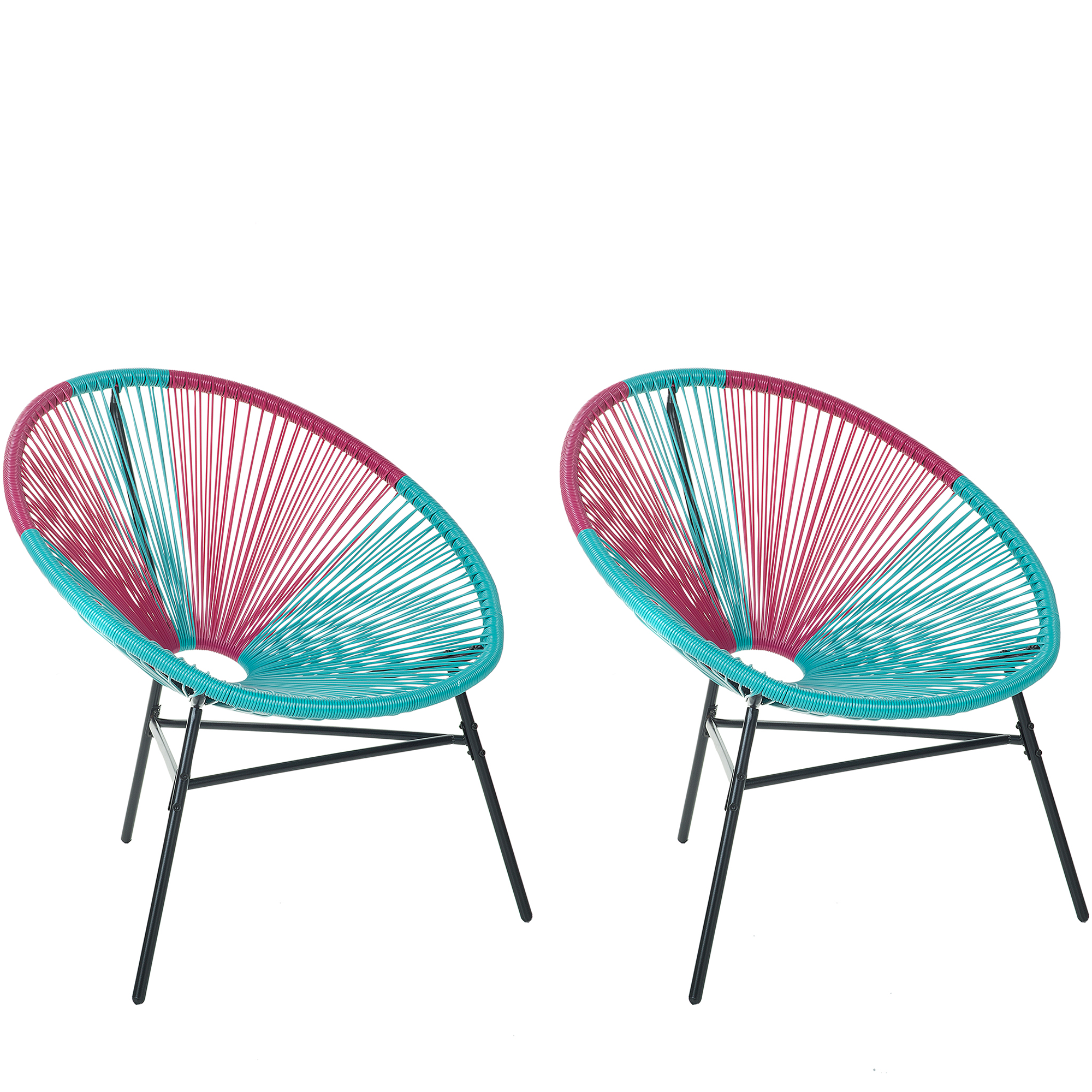 Set van 2 stoelen Turquoise ACAPULCO
