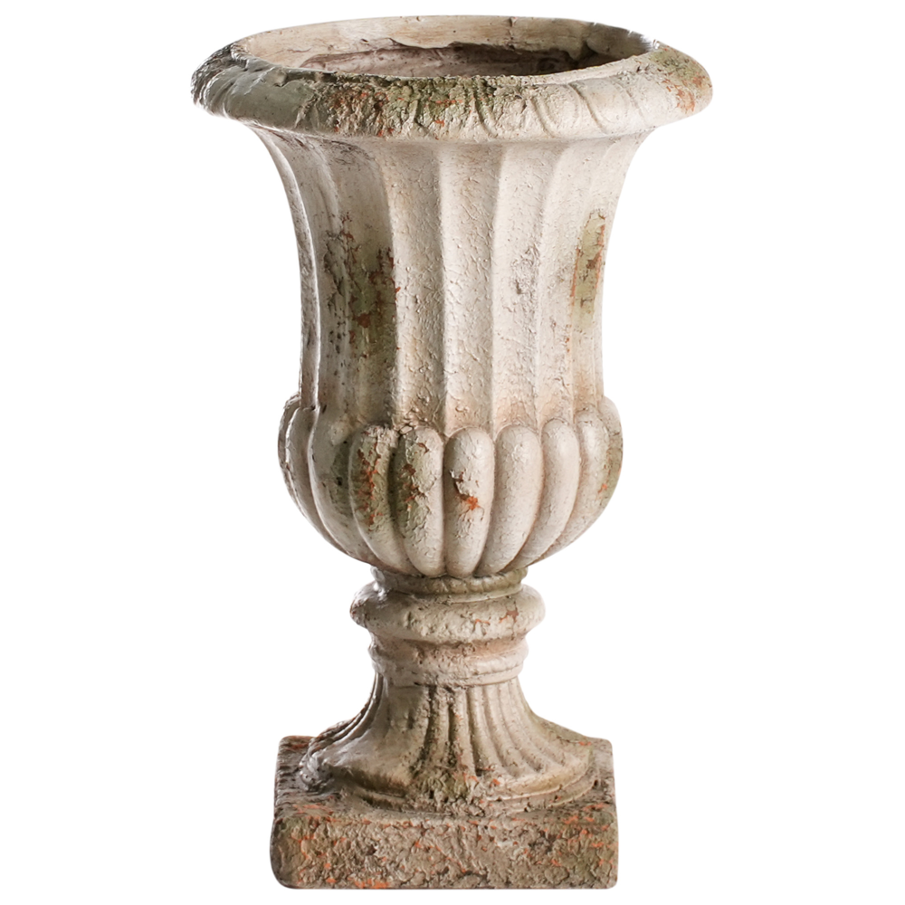 Image of Vaso per piante Beige Effetto Invecchiato MgO Stile Vintage Look Antico Vaso per interni e per esterni
