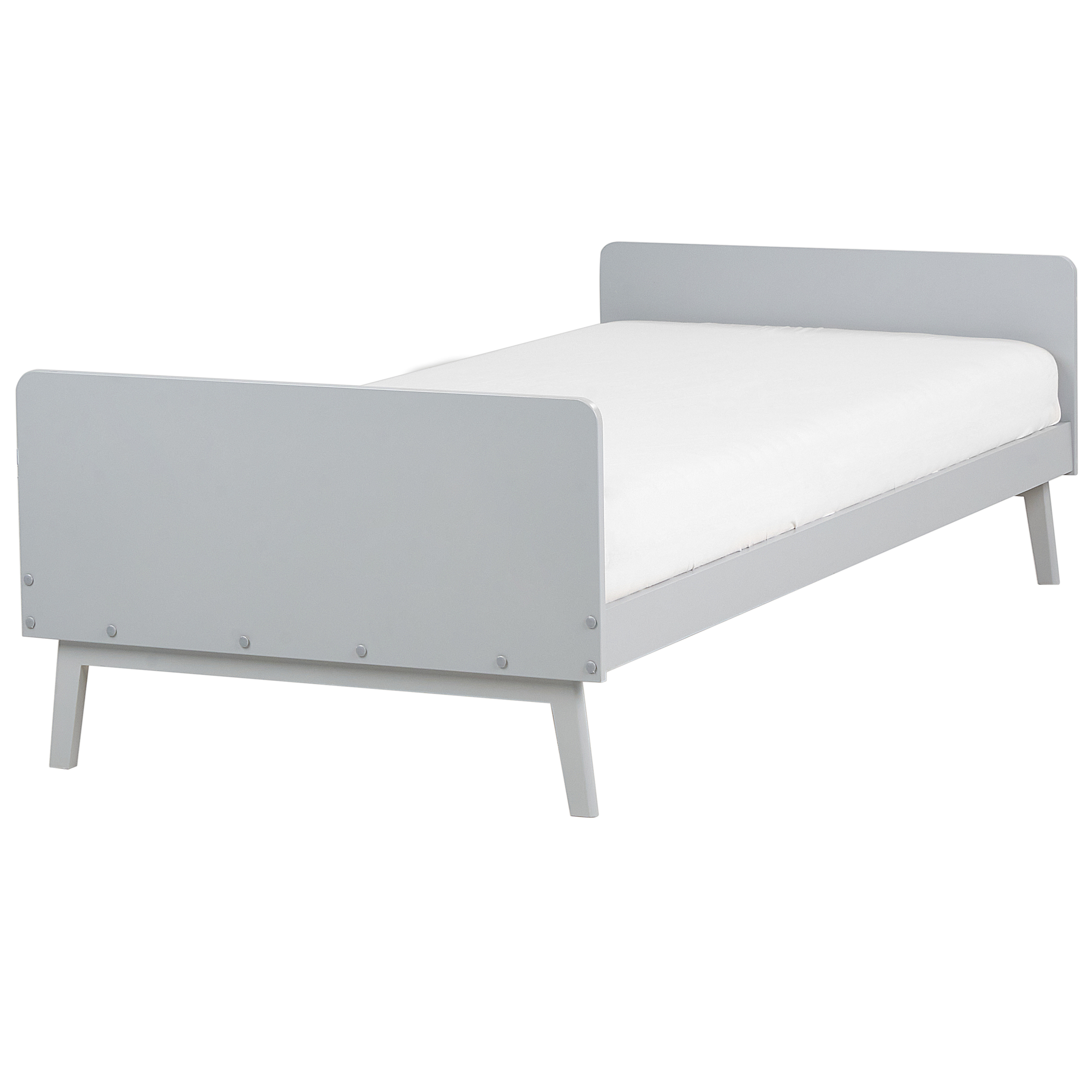 Bed hout grijs 90 x 200 cm BONNAC