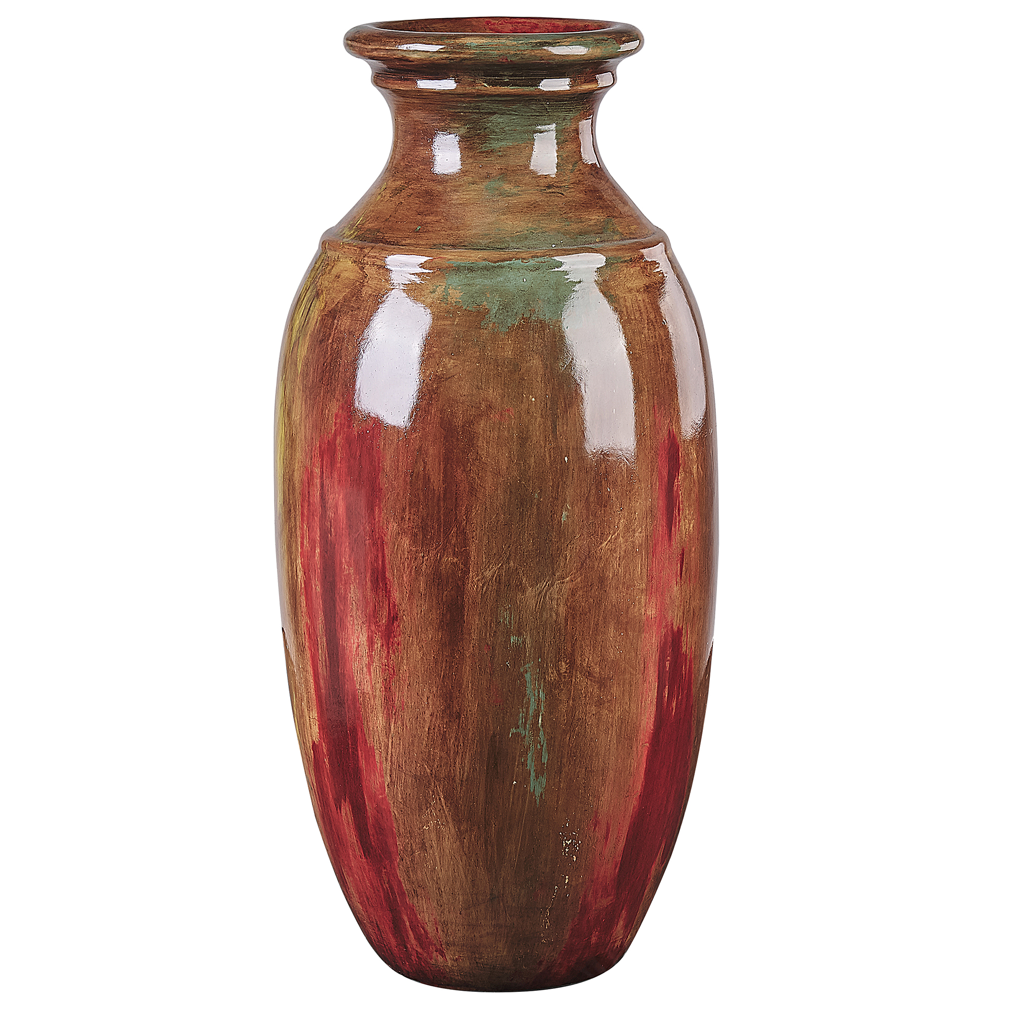 Beliani - Terracota Jarro decorativo 65 cm Castanho Multicolor HIMERA