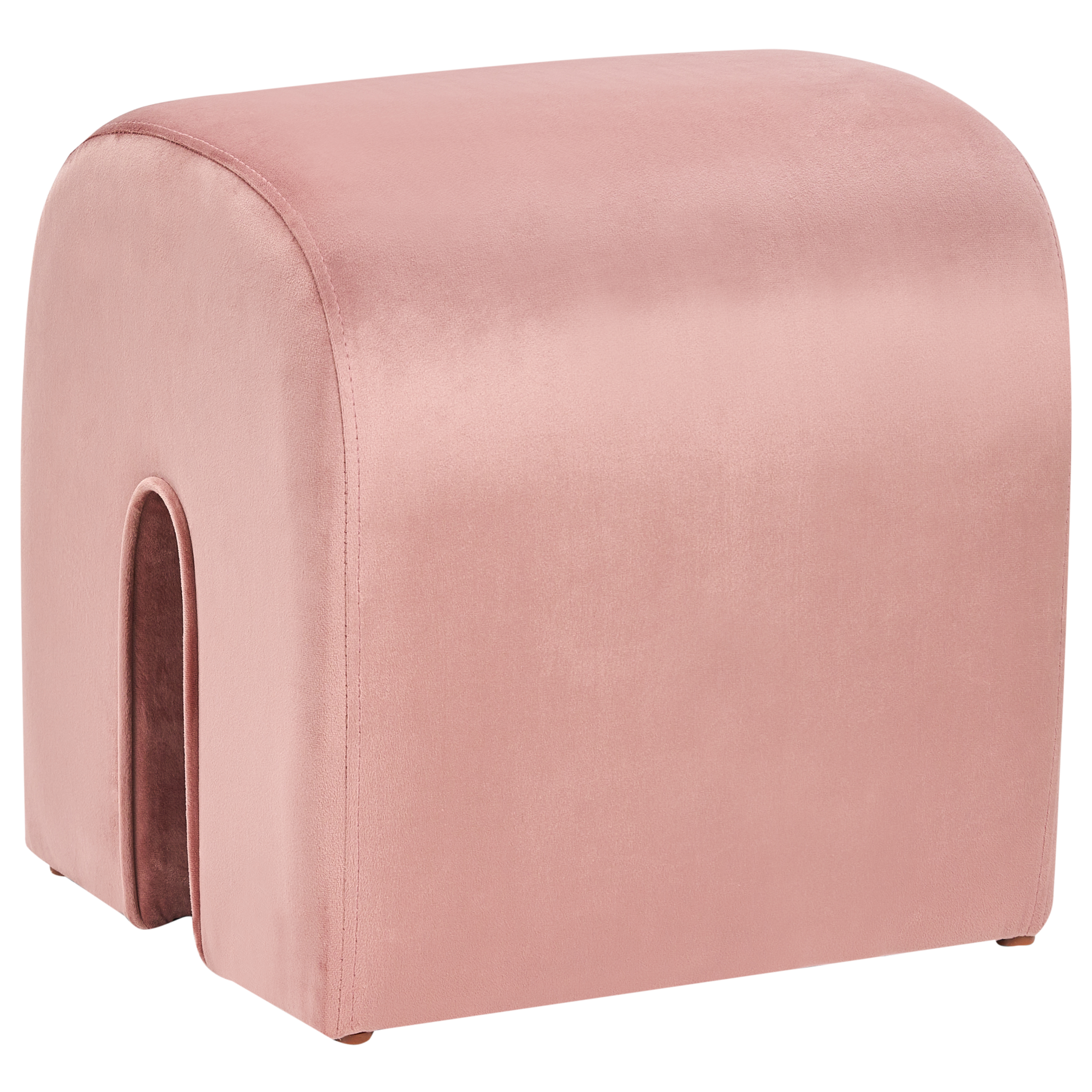 Poef roze fluweel 35 x 42 x 42 cm MODOC