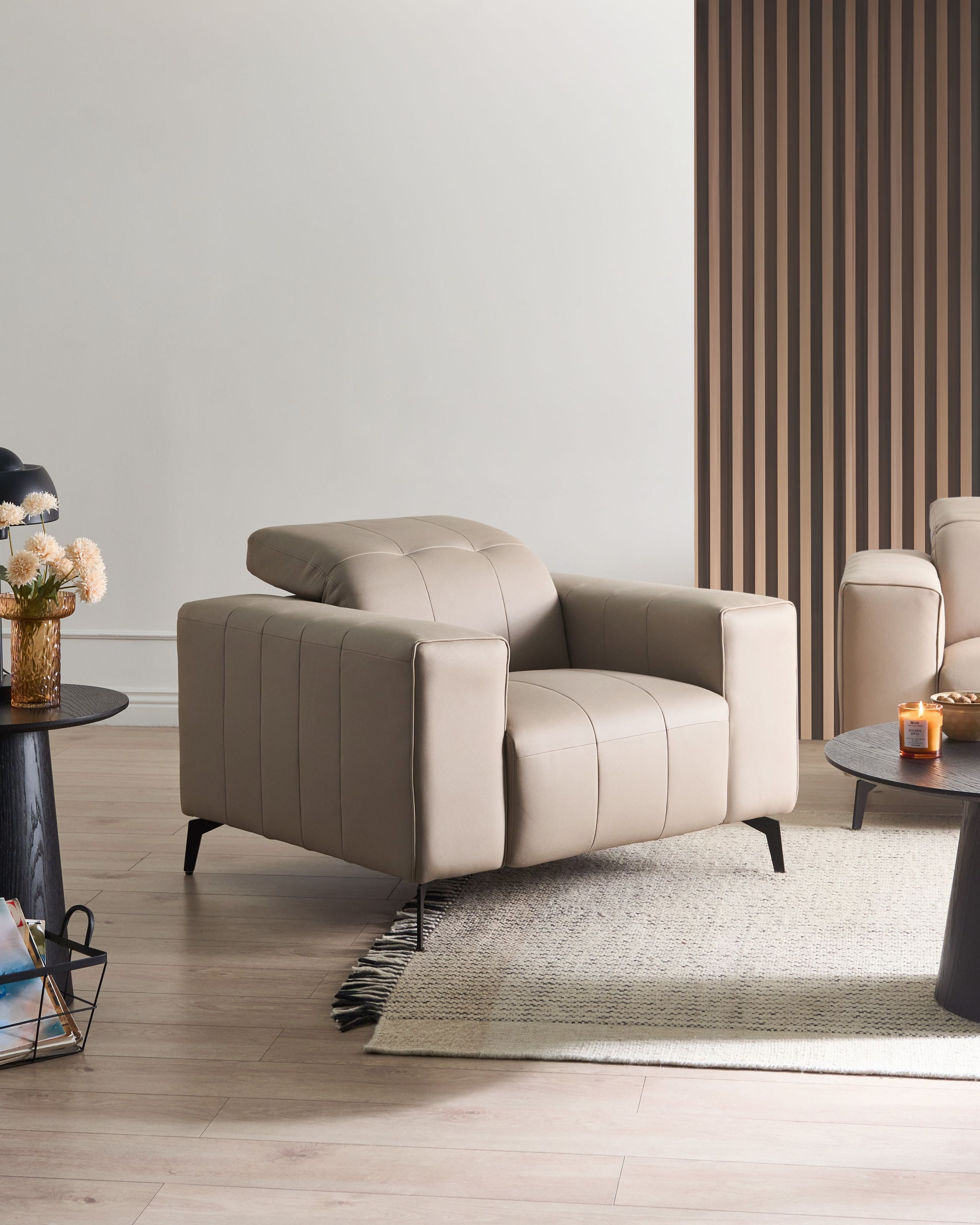 Fotoliu - Fotoliu OMMEL Piele ecologică Taupe