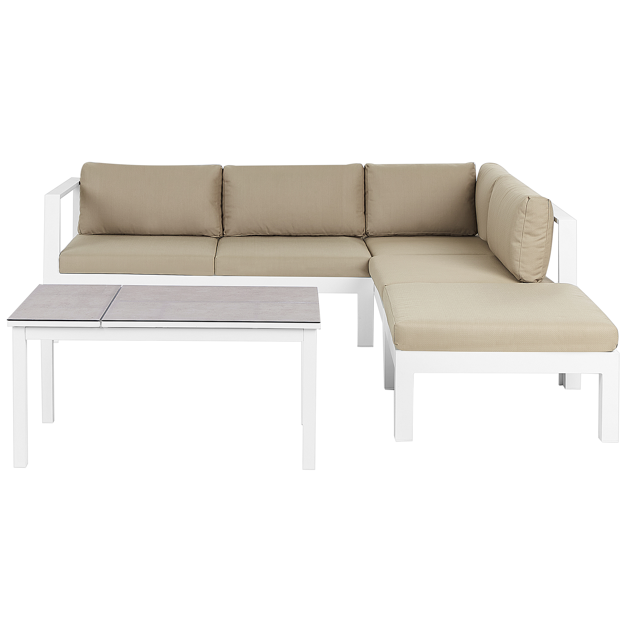Loungeset Aluminium Zandbeige MESSINA