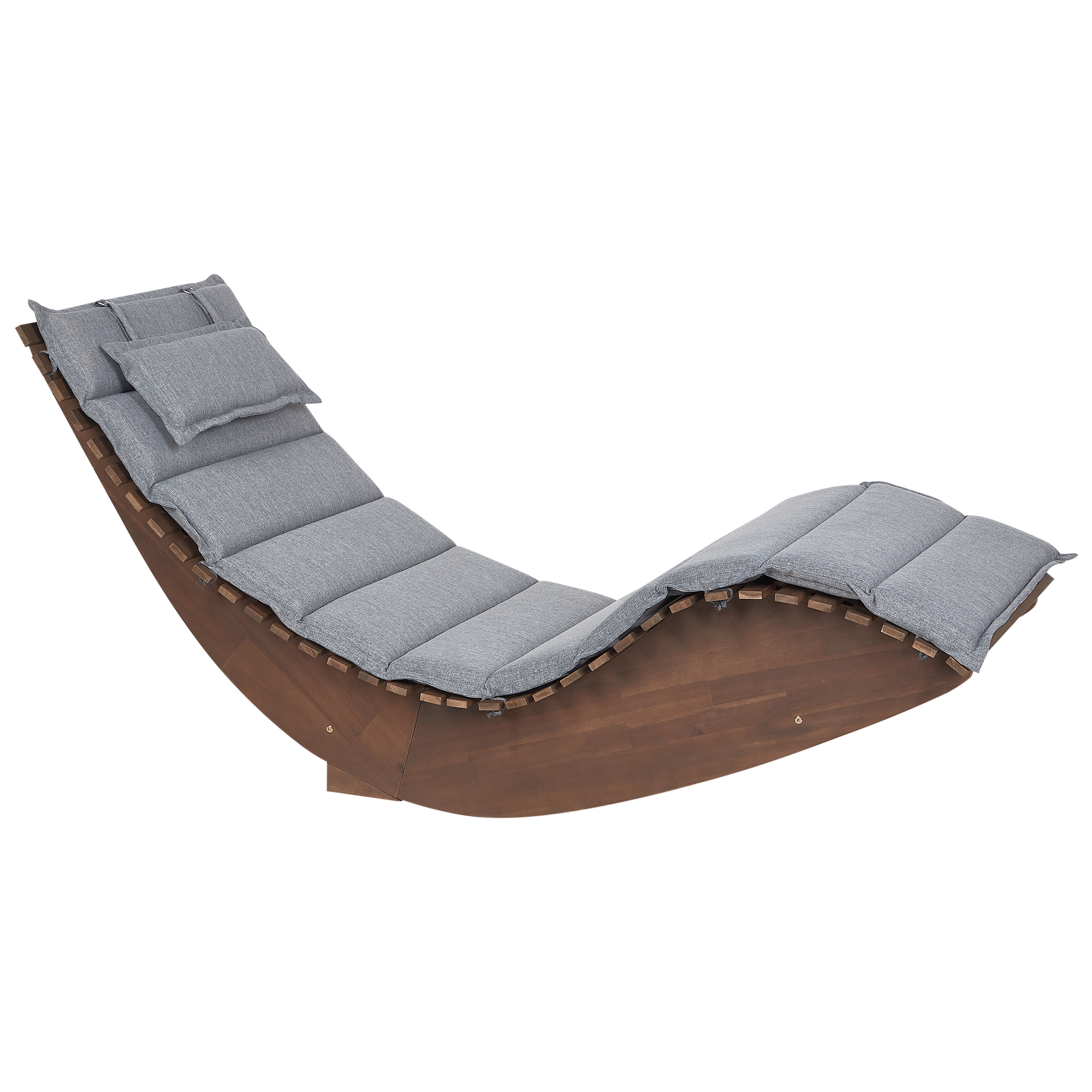 Tuinligstoel Hout Grijs BRESCIA