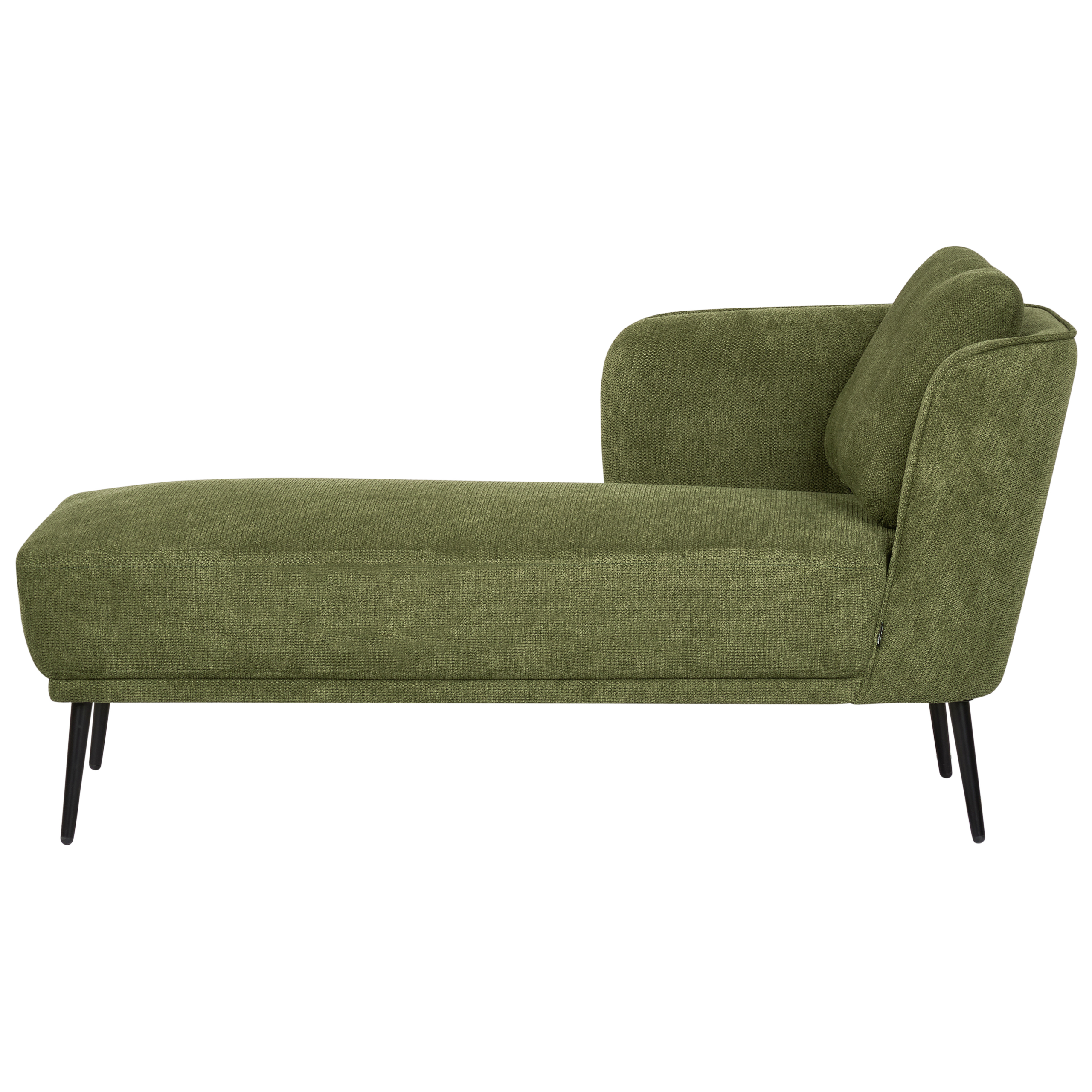 Chaise longue stof donkergroen rechtszijdig ARTHEZE