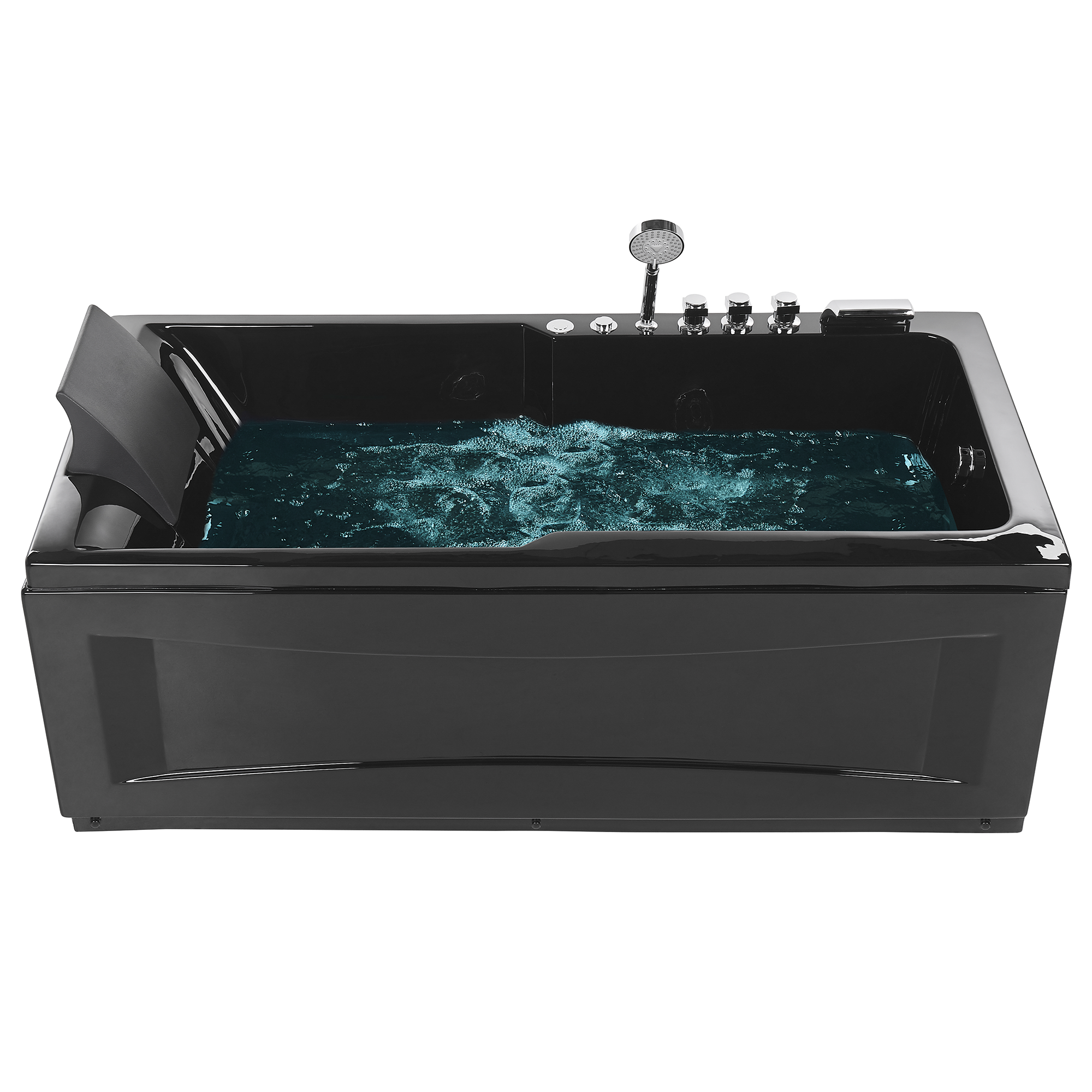 Whirlpool LED zwart 169 x 81 cm linkszijdig ARTEMISA