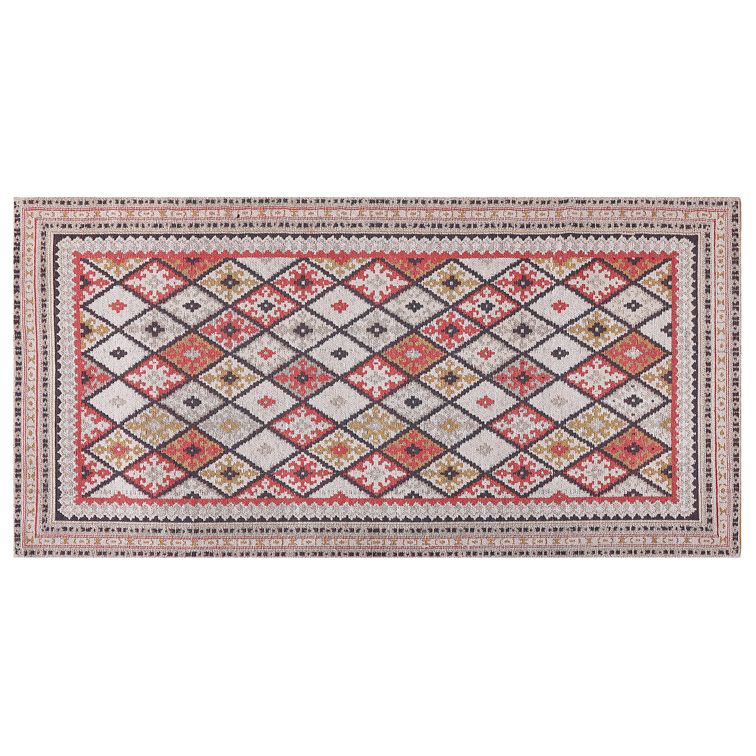 Vloerkleed katoen meerkleurig 80 x 150 cm ANADAG