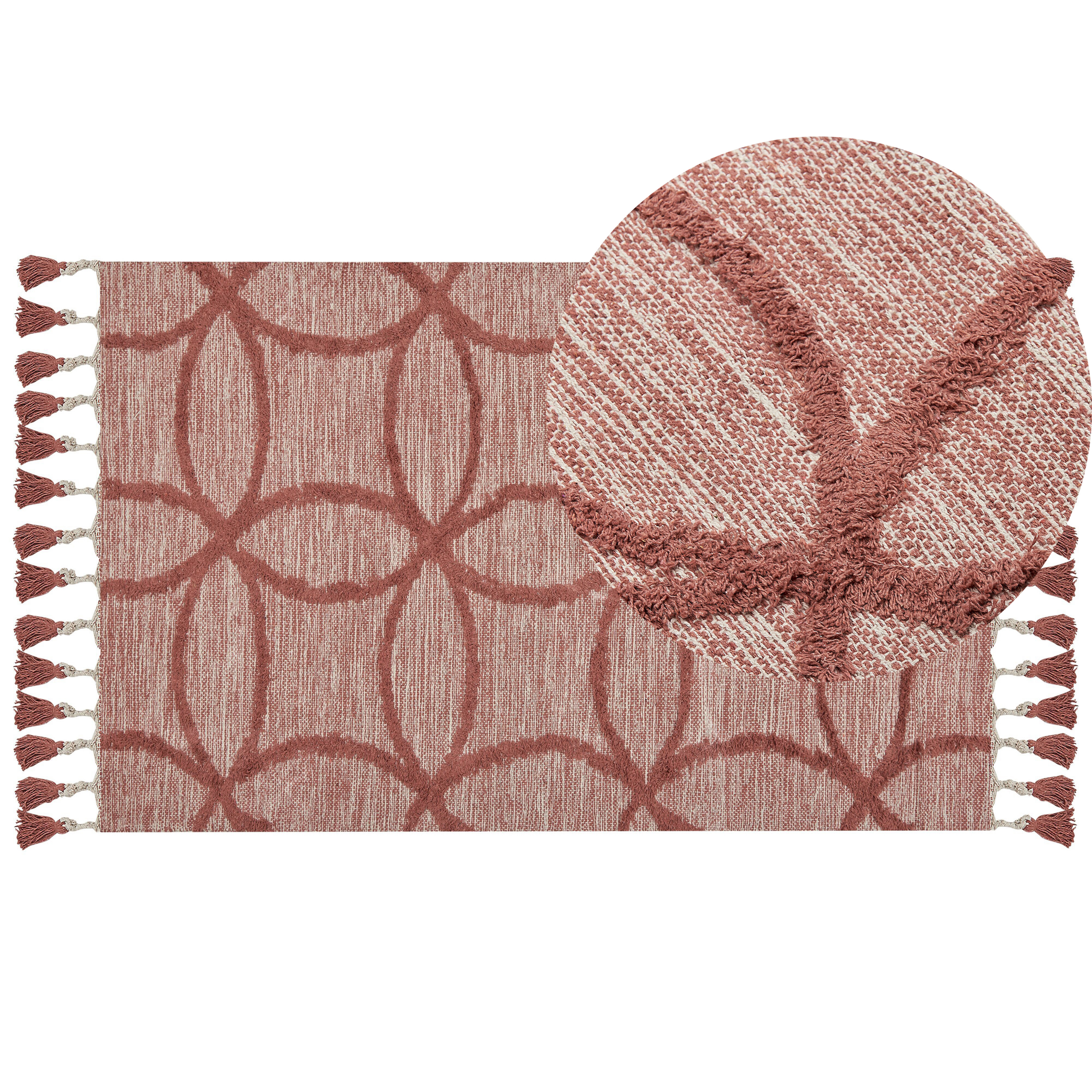 Vloerkleed katoen rood 80 x 150 cm KIRSEHIR