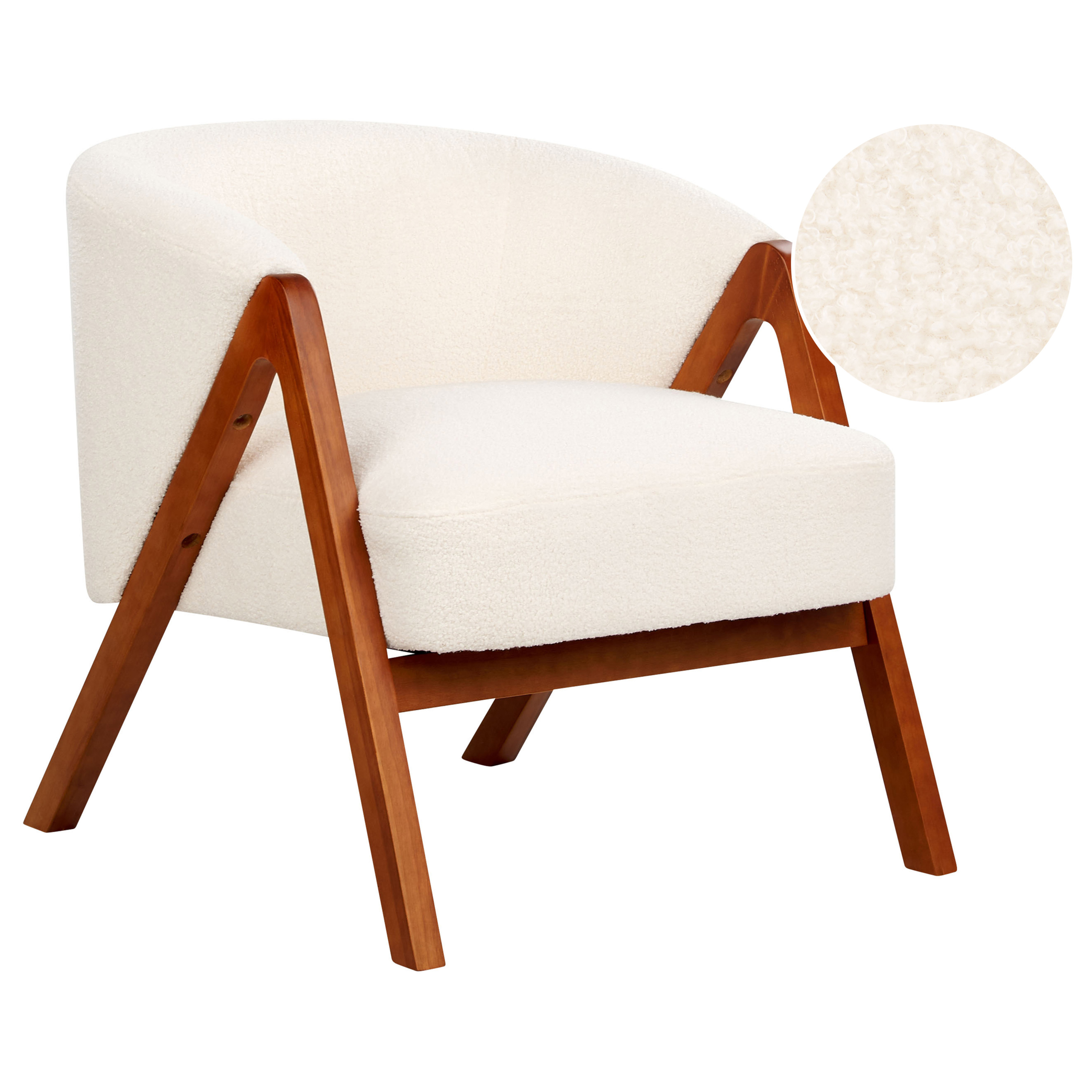 Fauteuil Bouclé Wit SKEI