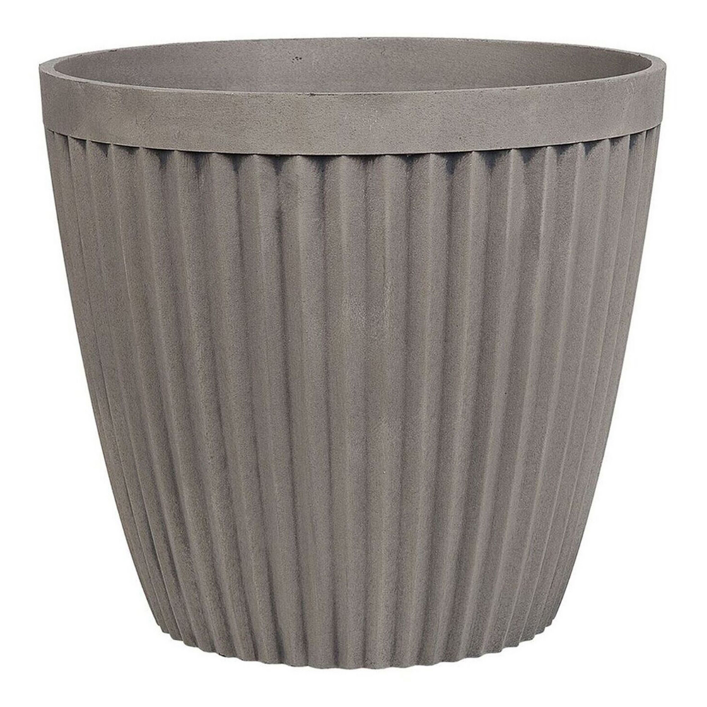 Vaso per piante fioriera in massello di tortora in pietra miscela rotonda ⌀ 36 cm per esterni per tutte le stagioni